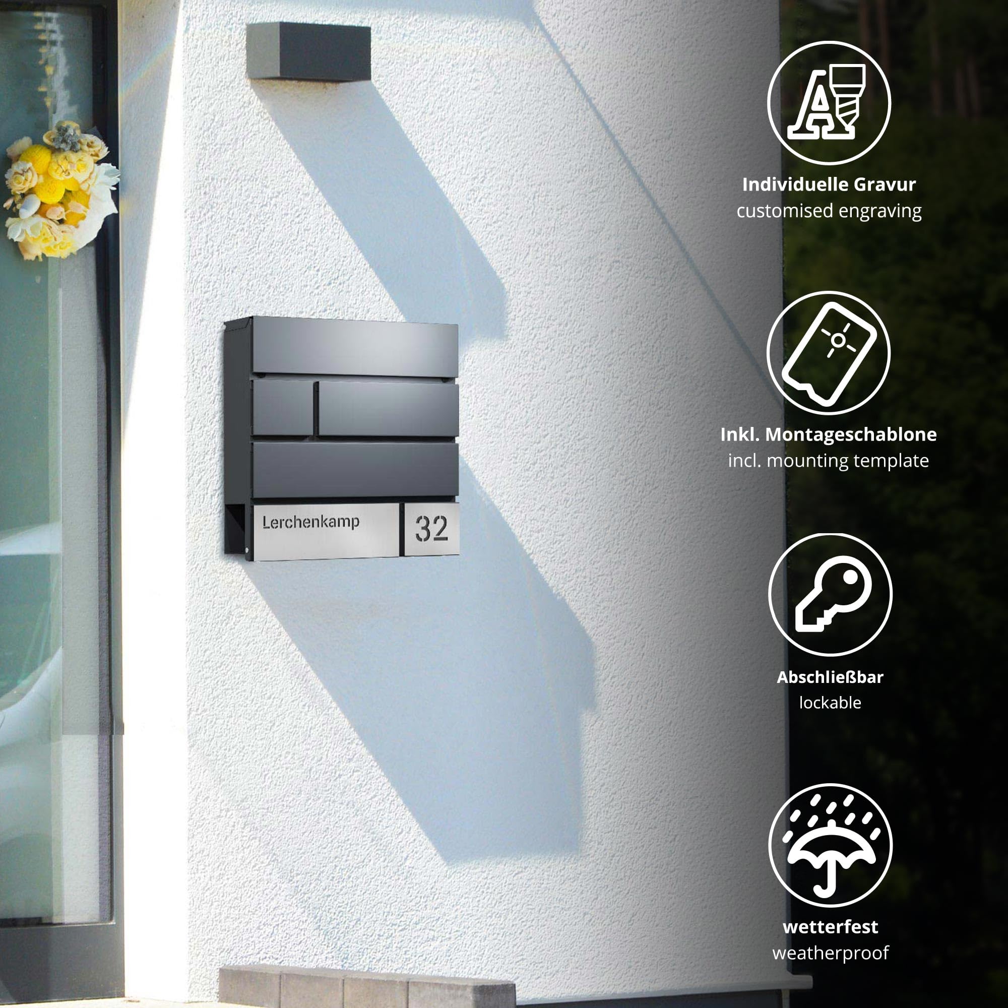 Forgard TRELLEBORG Boîte Aux Lettres Blanche Avec Compartiment à