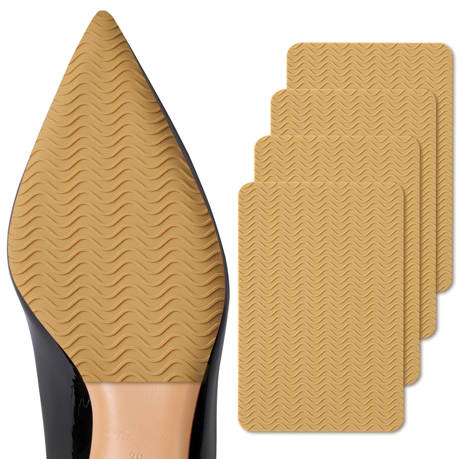 GQTJP Shoe Sole Bottom Protector, Self-Adhesive Grips, Non-Slip Pads, Sole Guard, Anti-Slip Grips for Bottom of Shoes