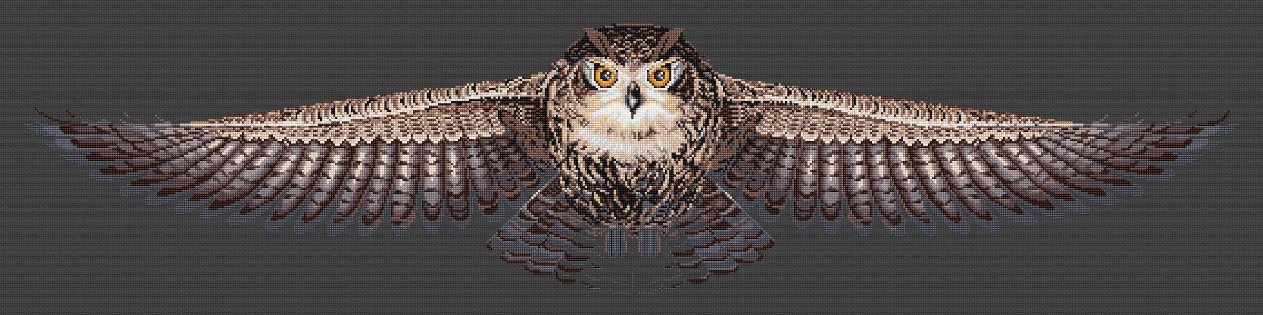 Hobbyjobby The Owl Cross Stitch Kit Counted Cross Stitch Kit For Adults, Needlecraft And Embroidery Kit