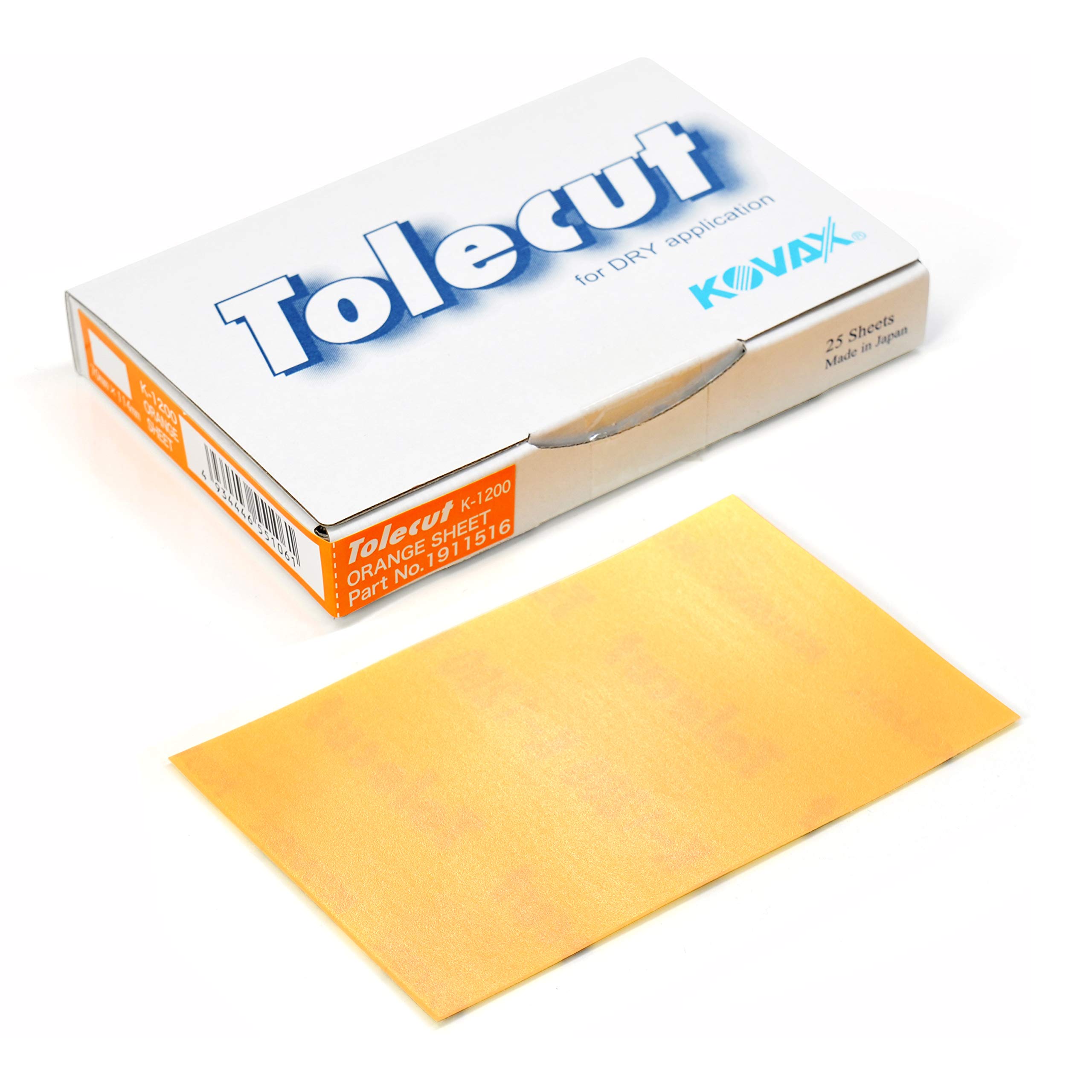 Tolecut PSA Vollschleifblätter, Orange K-1200, 191-1516, 25 Blatt