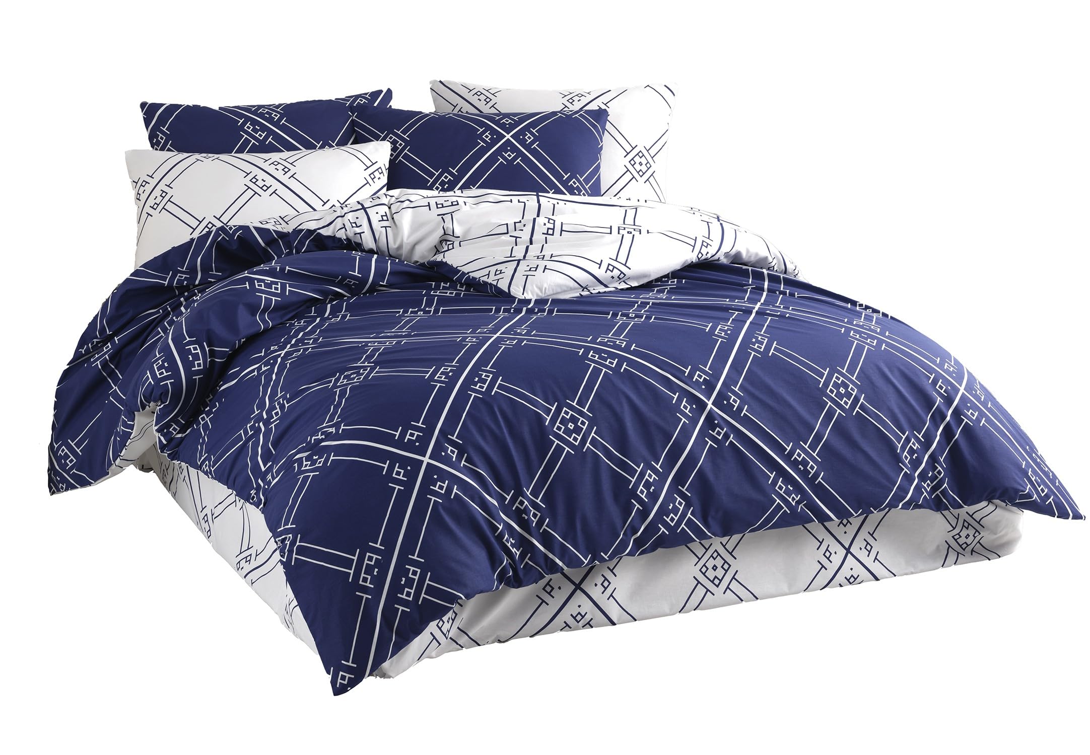 Juego de cama geometric M'DECO 140x200 evita arrugas y decora el dormitorio