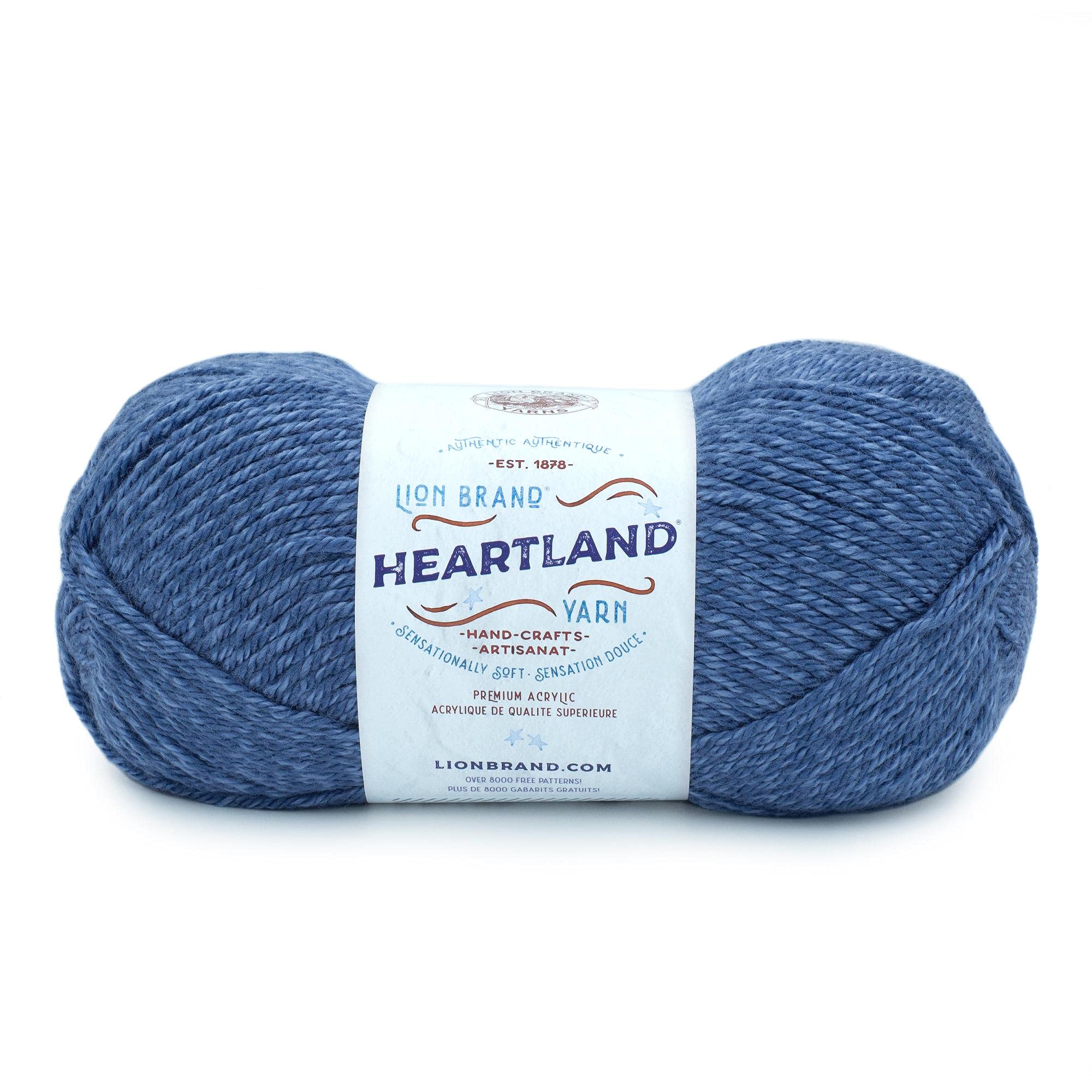 Lion Brand Yarn, Worsted-Weight Heartland Yarn for Knitting, Crocheting, and Crafting, Carlsbad Canyon, 1 Pack