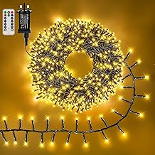 Ollny Outdoor Cluster Christmas Lights - 15m 1000LEDs Xmas Tree Fairy Lights Mains Powered Plug in with 8 Modes/Timer/Remote, Bright Waterproof String Lights for Garland Outside Indoor Decoration