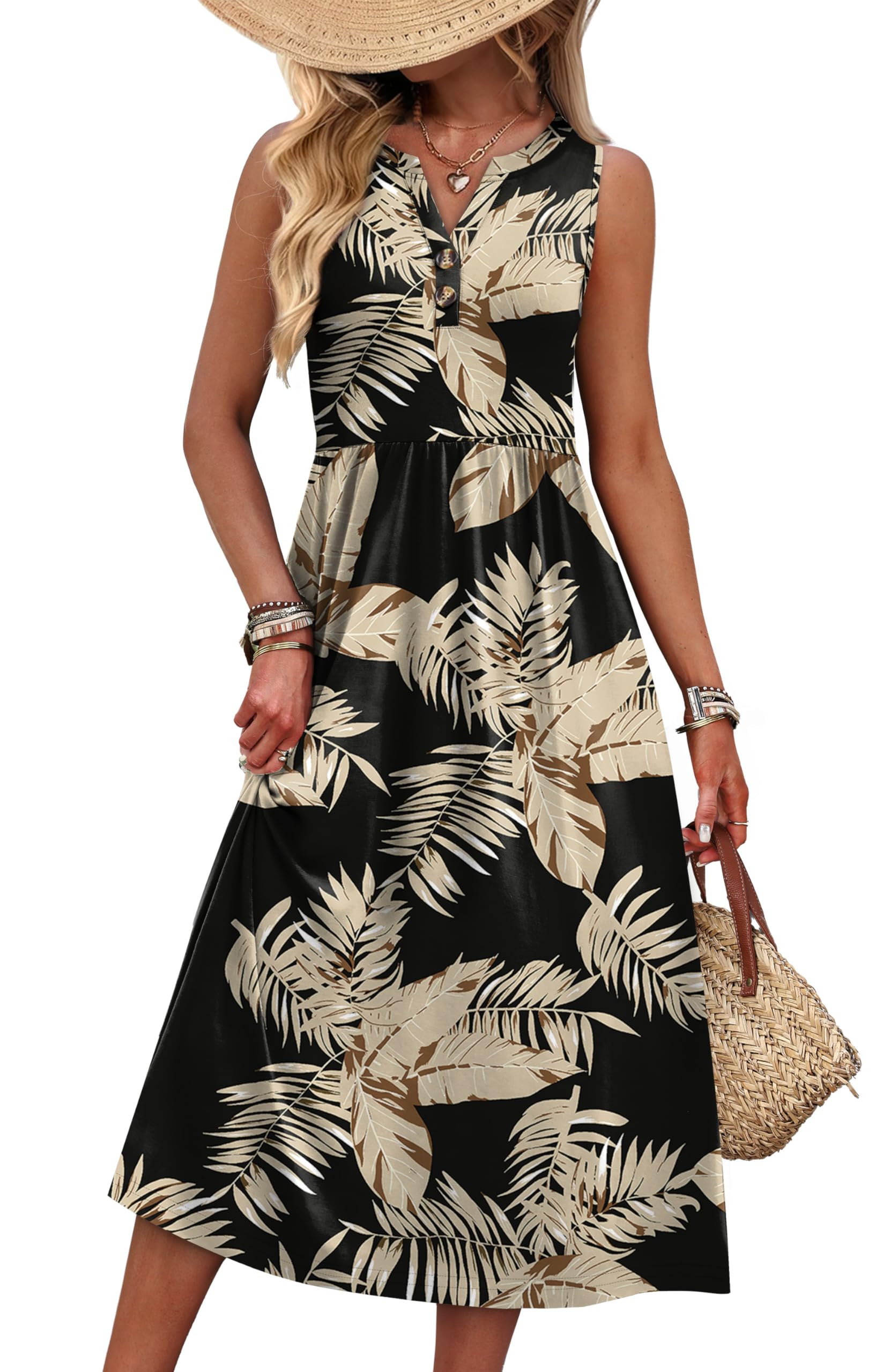 WIHOLL Women's Summer Dresses Maxi Dress Vacation Beach Sundresses 2026 with Pockets — view 7