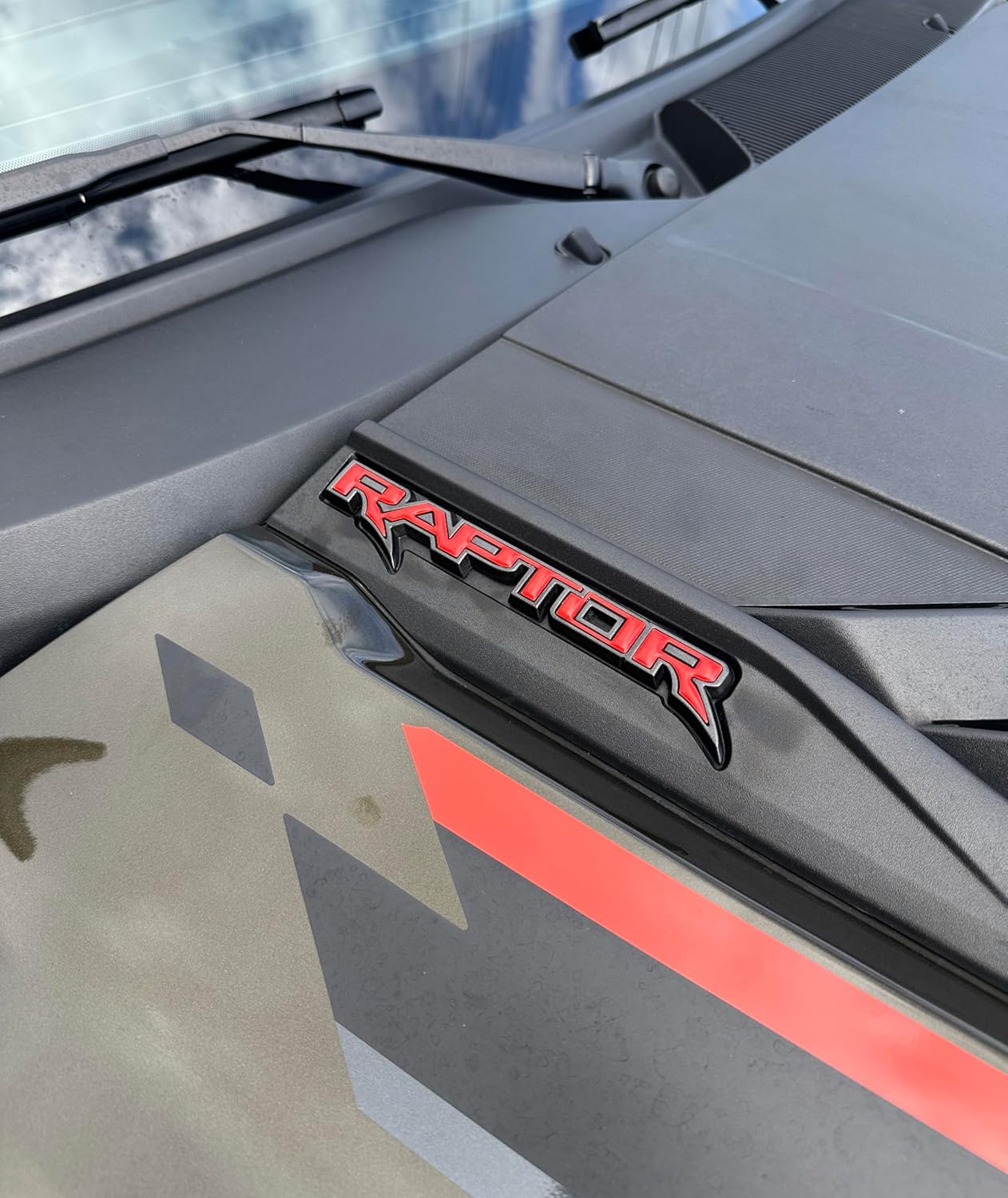 Hood Cowling Emblem Inserts - Compatible with 2021-2026 Ford F-150/Bronco Raptor