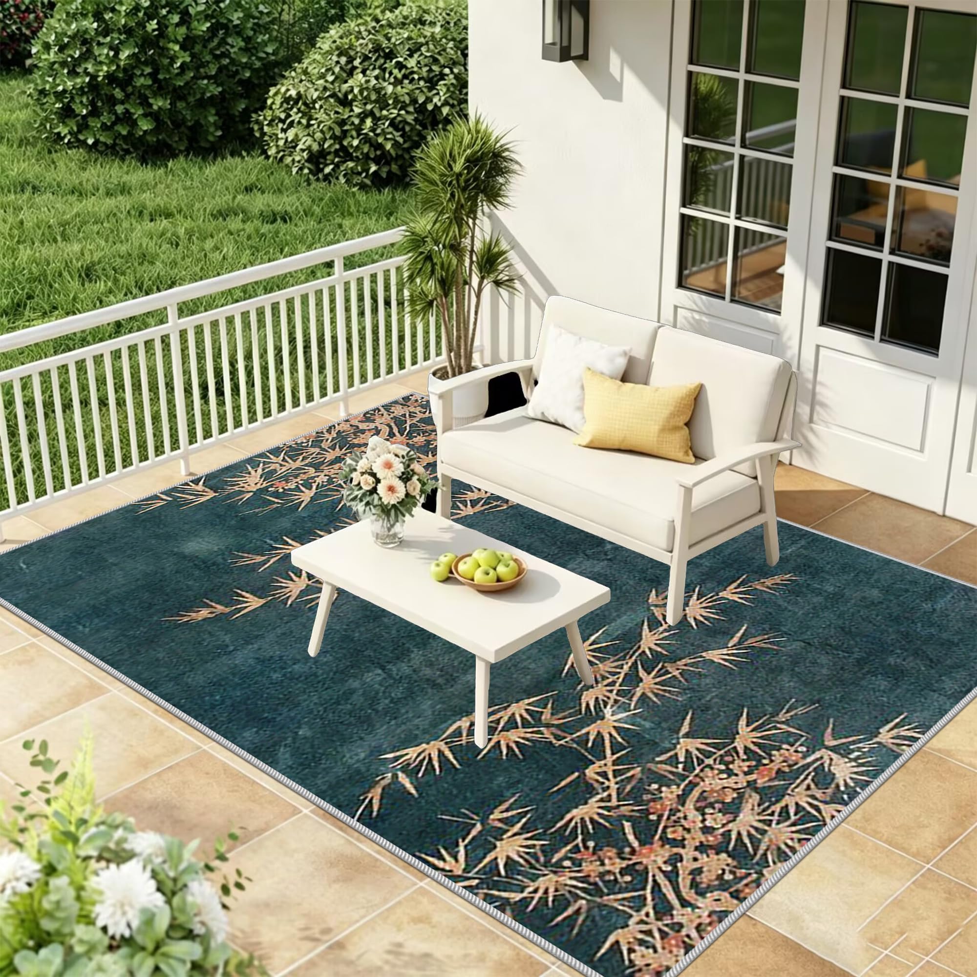 Tapis de salon anti-glisse et lavable pour éliminer les taches de cuisine et sécuriser la chambre