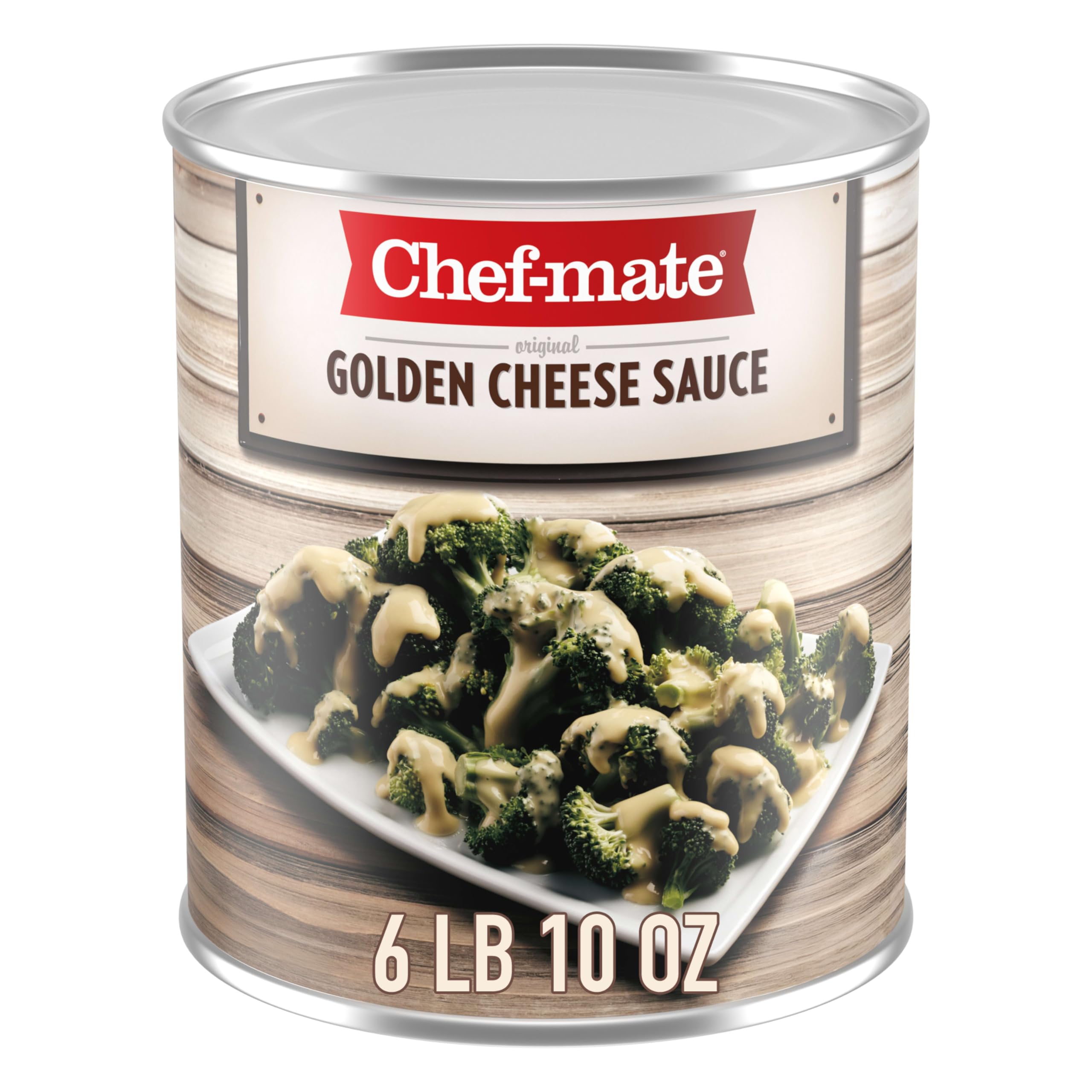 Chef-mate Golden Cheddar Cheese Sauce, Canned Food for Mac and Cheese, 6 lb 10 oz (#10 Can Bulk)