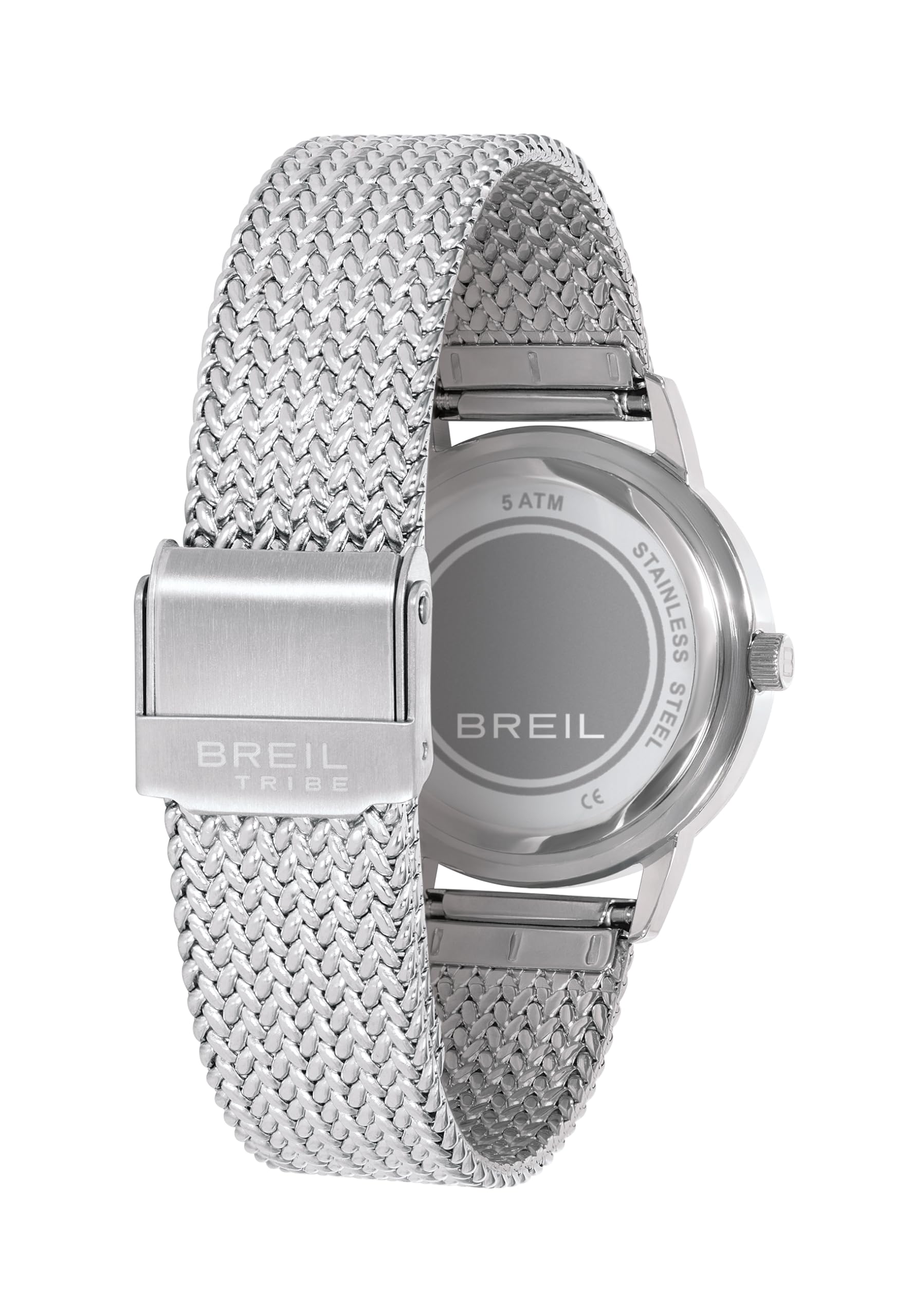 Breil, Collezione Drop, Orologio Donna, Orologio in Acciaio Lucido, Quadrante Silver Effetto Sunray con Cristalli, Bracciale Maglia Mesh, Water Resistant 5 ATM, Cassa 32 mm, Idea Regalo Donna