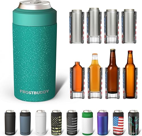 Miniatura 23 de Frost Buddy - Enfriador de latas universal Buddy, se adapta a todos, para botellas regulares de 12 y 16 onzas o de tamaño delgado, acero inoxidable