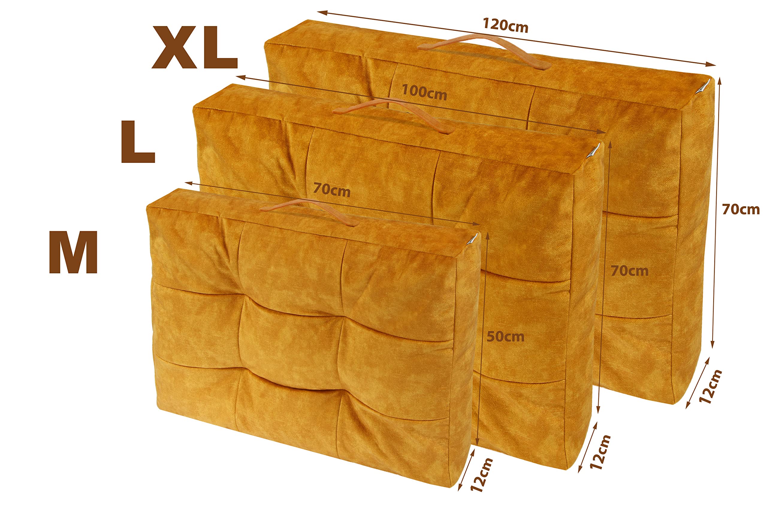 sesto senso Premium vervangende hoes afneembare hoes hond kat ritssluiting antislip onderkant Terra 48 M 70x50 bruin honing