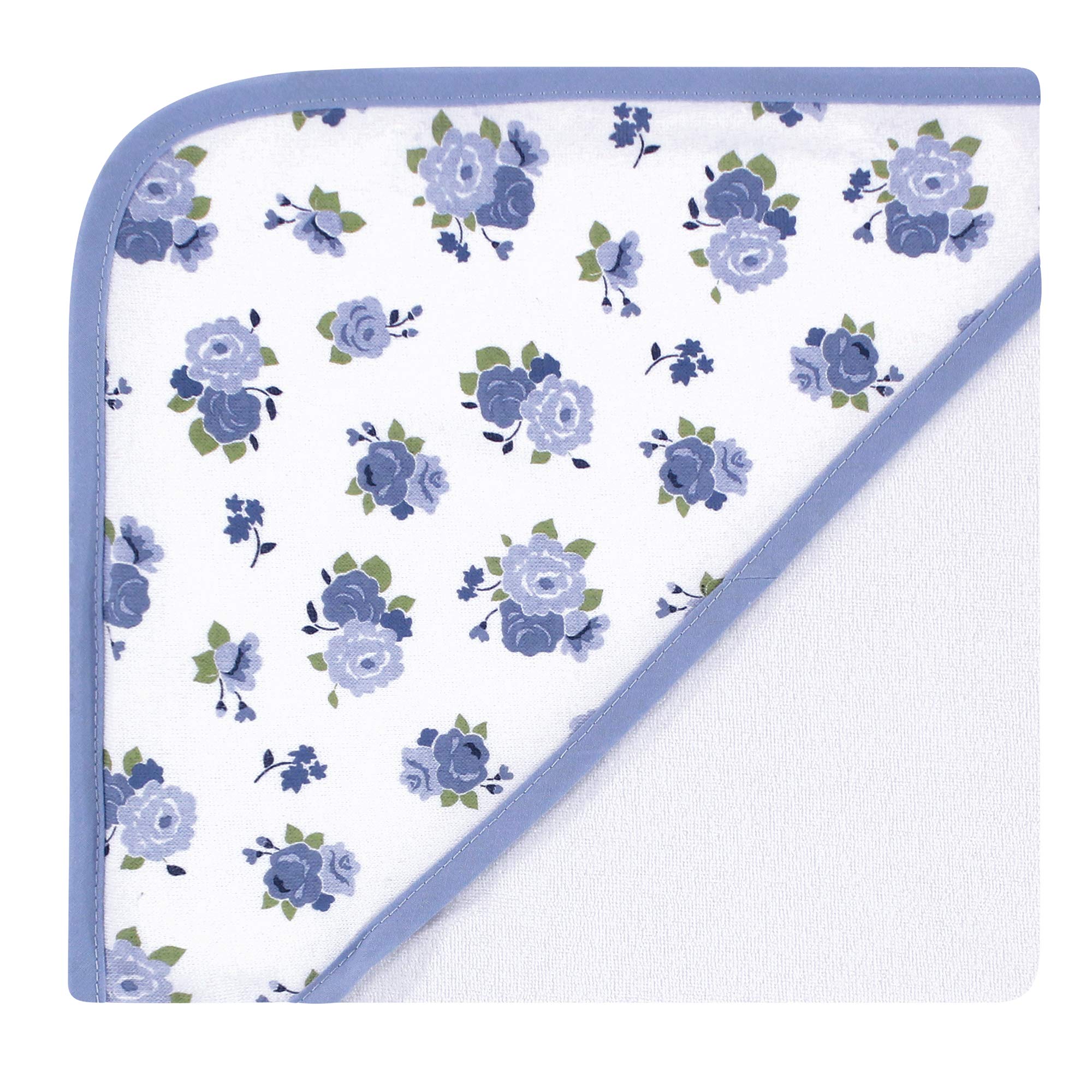 Luvable Friends Unisex Baby Baumwolle Frottee Kapuzenhandtuch, Blumenmuster, Einheitsgröße