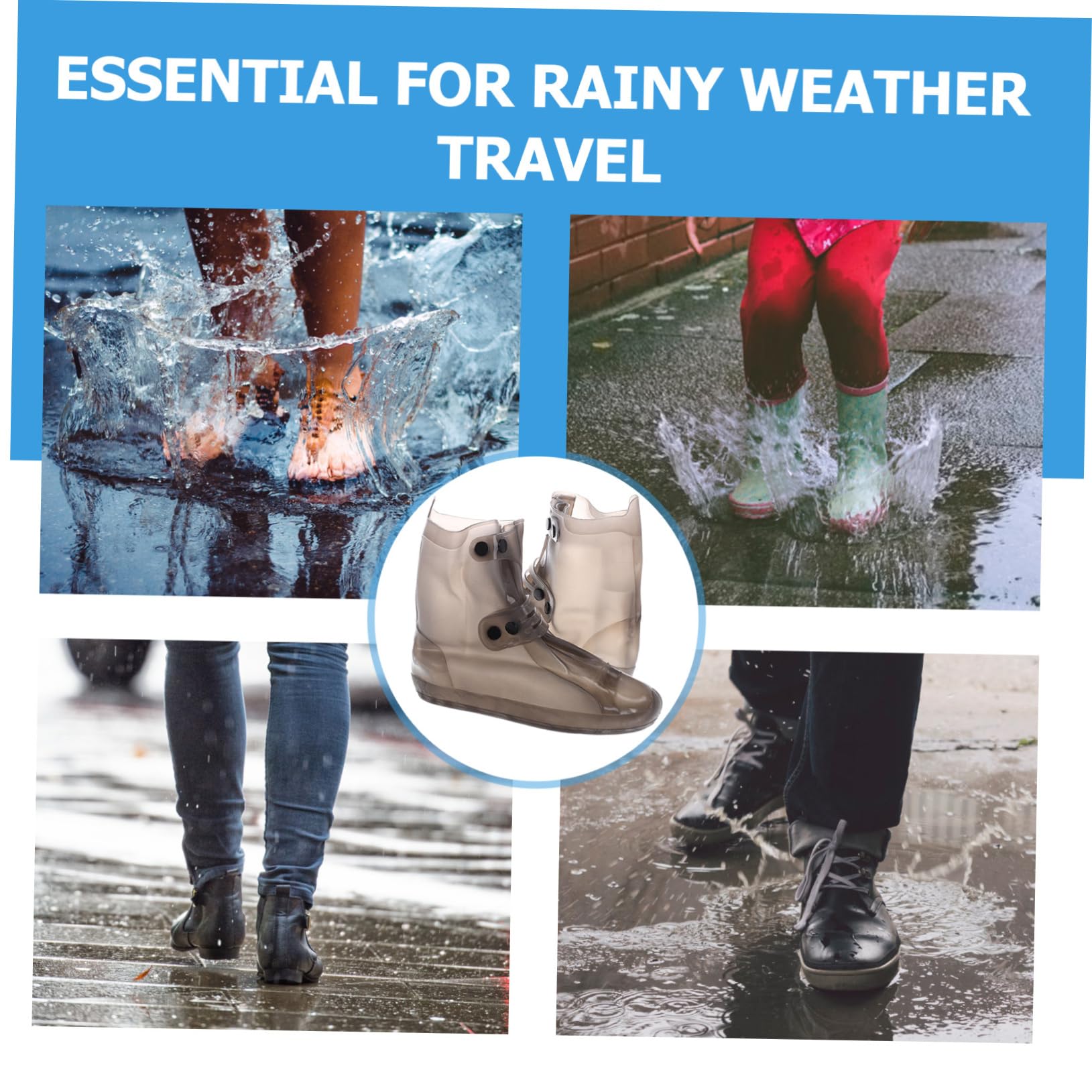 ifundom 1pair Boot Protector Shoe Lightweight Rain for Men Women Non- Design for Outdoor Sports Use