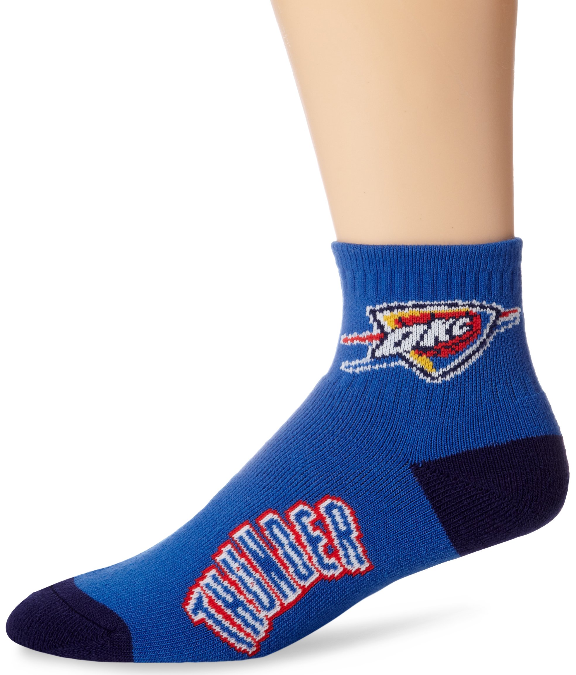For Bare Feet Oklahoma City Thunder Team Color Quarter Socks