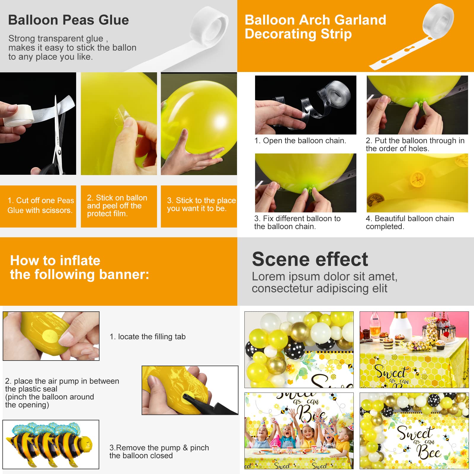 Amazon.com: 75 Pieces Bee Party Decoration Set Honey Bee Party Supplies  Sweet as Can Bee Backdrop Tablecloth Balloons Kit for Children Birthday  Baby Shower Gender Reveal Bee Themed Party Decorations : Toys