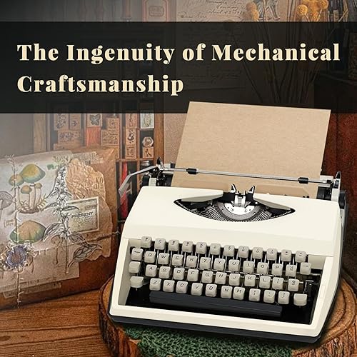 Miniatura 4 de Clásico atemporal Máquina de escribir manual vintage totalmente mecánica (restauración artesanal), creación artesanal retro, educación de principios