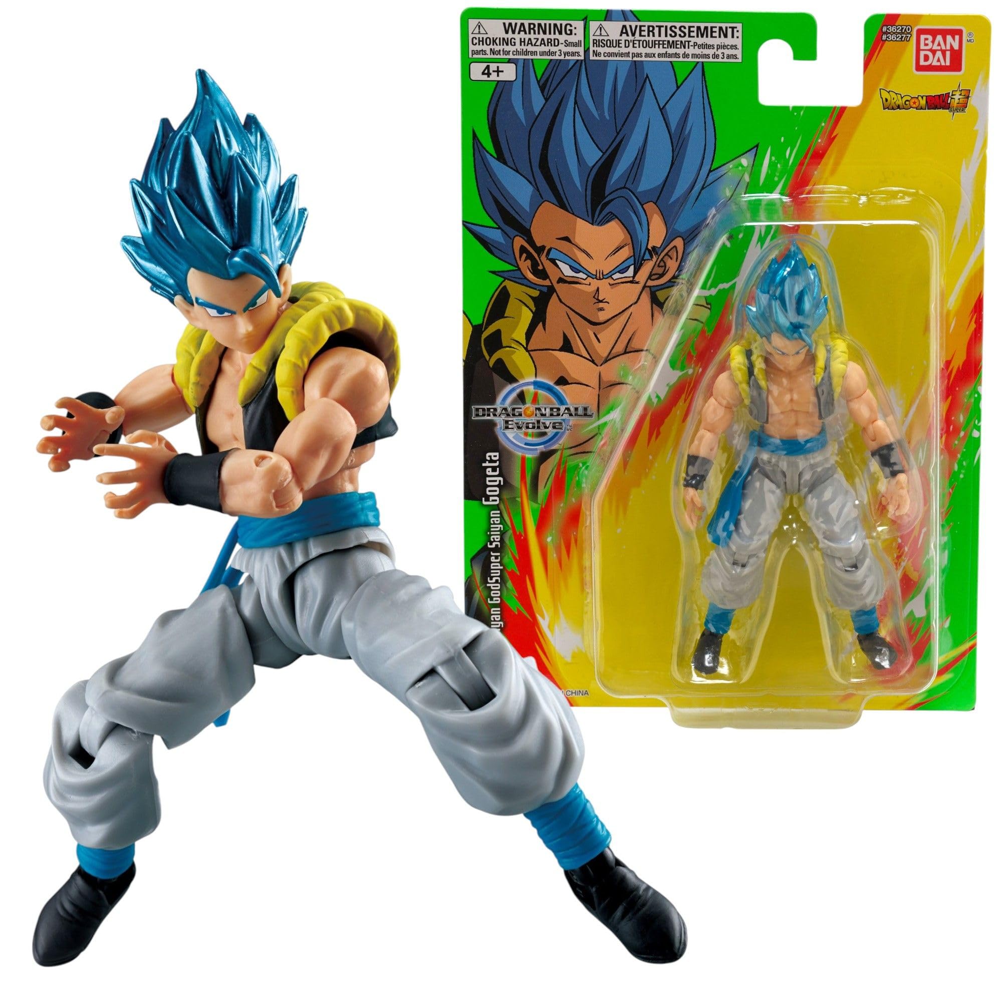 BANDAI Dragon Ball Evolve God Super Saiyan Gogeta Action Figure | 12.5cm Gogeta Figure Toy | Action Figures Anime Gifts and Merch From Dragon Ball Manga And Anime