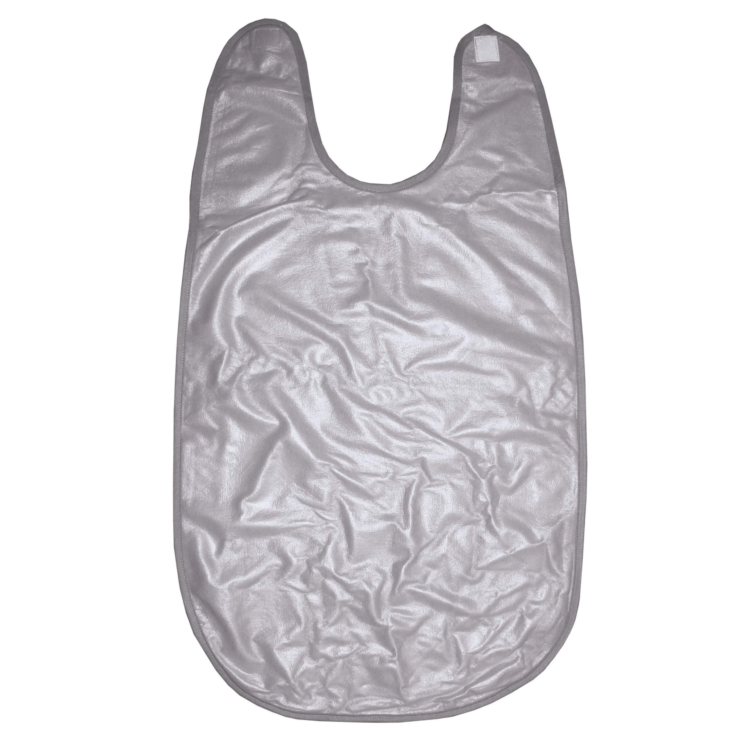 Rehabilitation Advantage Vinyl Clothing Protector Bib, Gray, Large