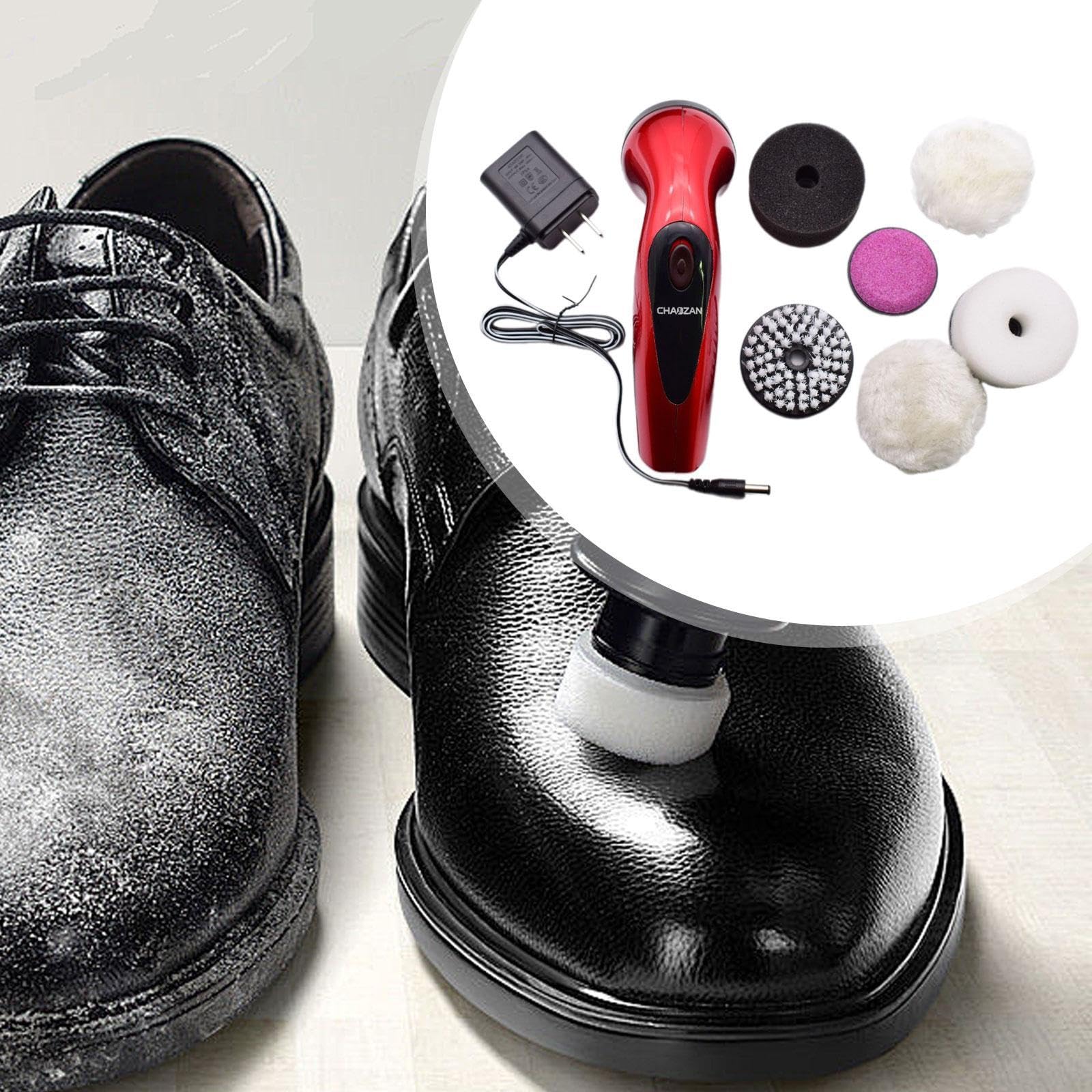 Perfeclan Cireuse à chaussures électrique, brosse, polisseuse automatique multifonctionnelle, nettoyeur de poussière portatif pour baskets, chaussures, canapés,