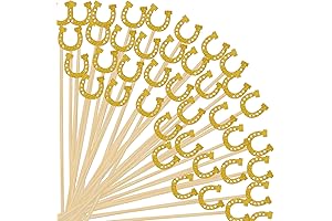 Whaline 300Pcs 5.1" Horseshoe Cupcake Toppers
