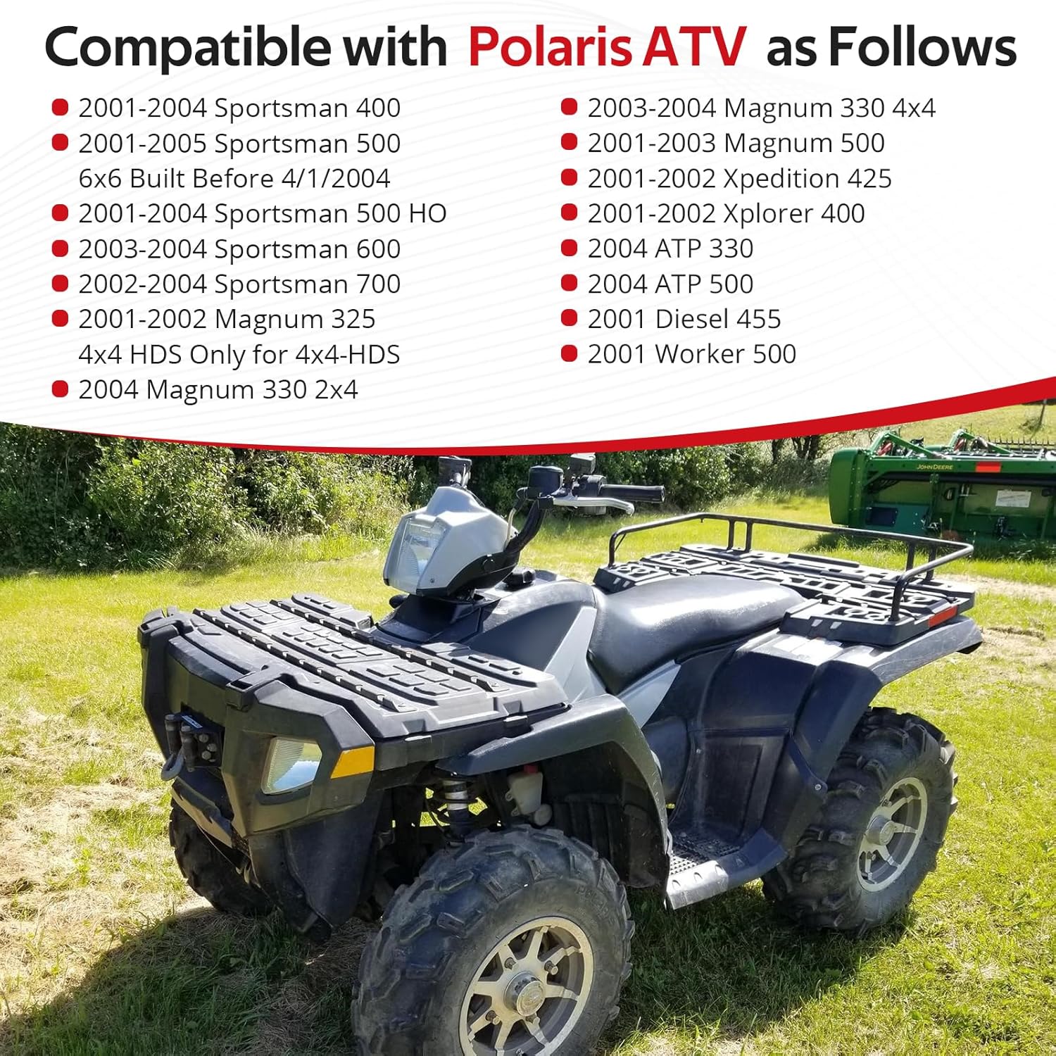 Front Brake Calipers & Hose Lines Compatible with Polaris Sportsman 400 500 600 700 Magnum 500 330 Xpedition 425 Xplorer 400 ATP 330 500 Diesel 455 Worker 500 2001-2004, OEM#1910549 1910550 1910411