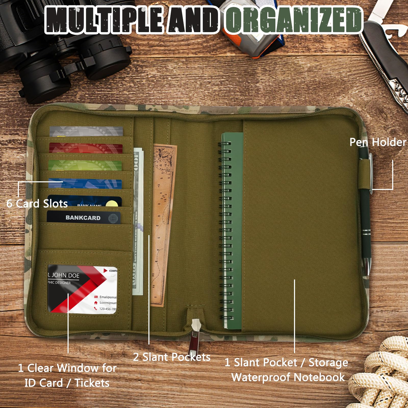 7PCS wasserdichtes Notebook-Set, Witterpapier-Top-Notizbuch mit wasserdichtem Stift und Geheimtipps, 15cmx21cm Notebook geeignet für Outdoor-Aktivitäten Büro Zuhause
