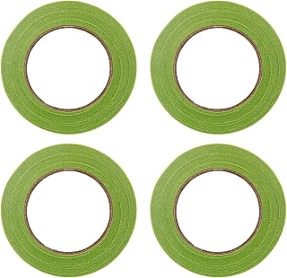 4 Rolls Grass Green Floral Tapes, 1/2 Inch Wide 30Yards/ Roll Floral Stem Wrap Tapes Waterproof Florist Tape for Bouquets Wrapping and Crafts