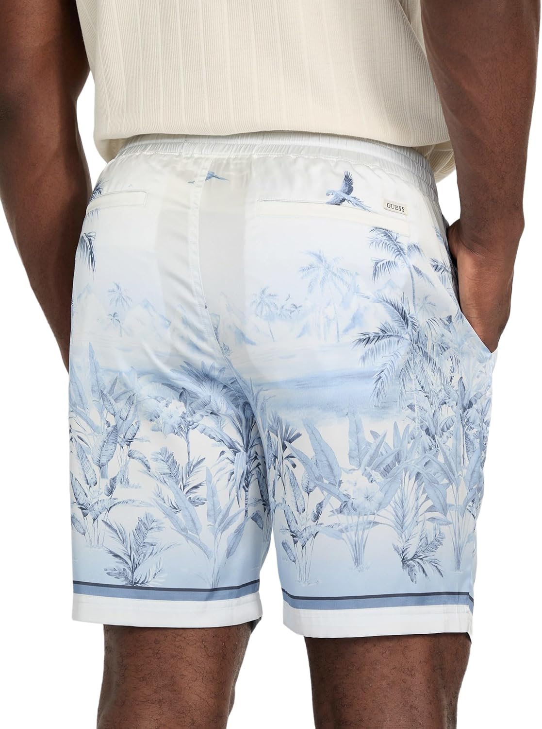 GUESS Men's Eco Short Sleeve Charm Big Cat Short