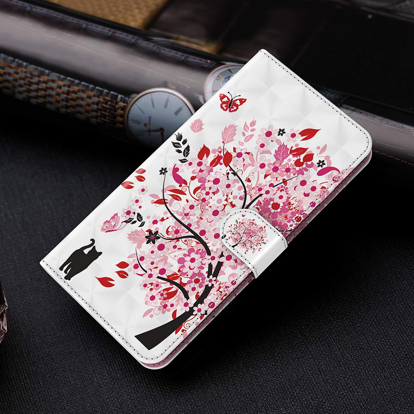 Wallet Case Für Xiaomi Redmi Note 14 Pro 5G – Klapphülle Mit Ständer & Kartenfächern, Lila Blumen