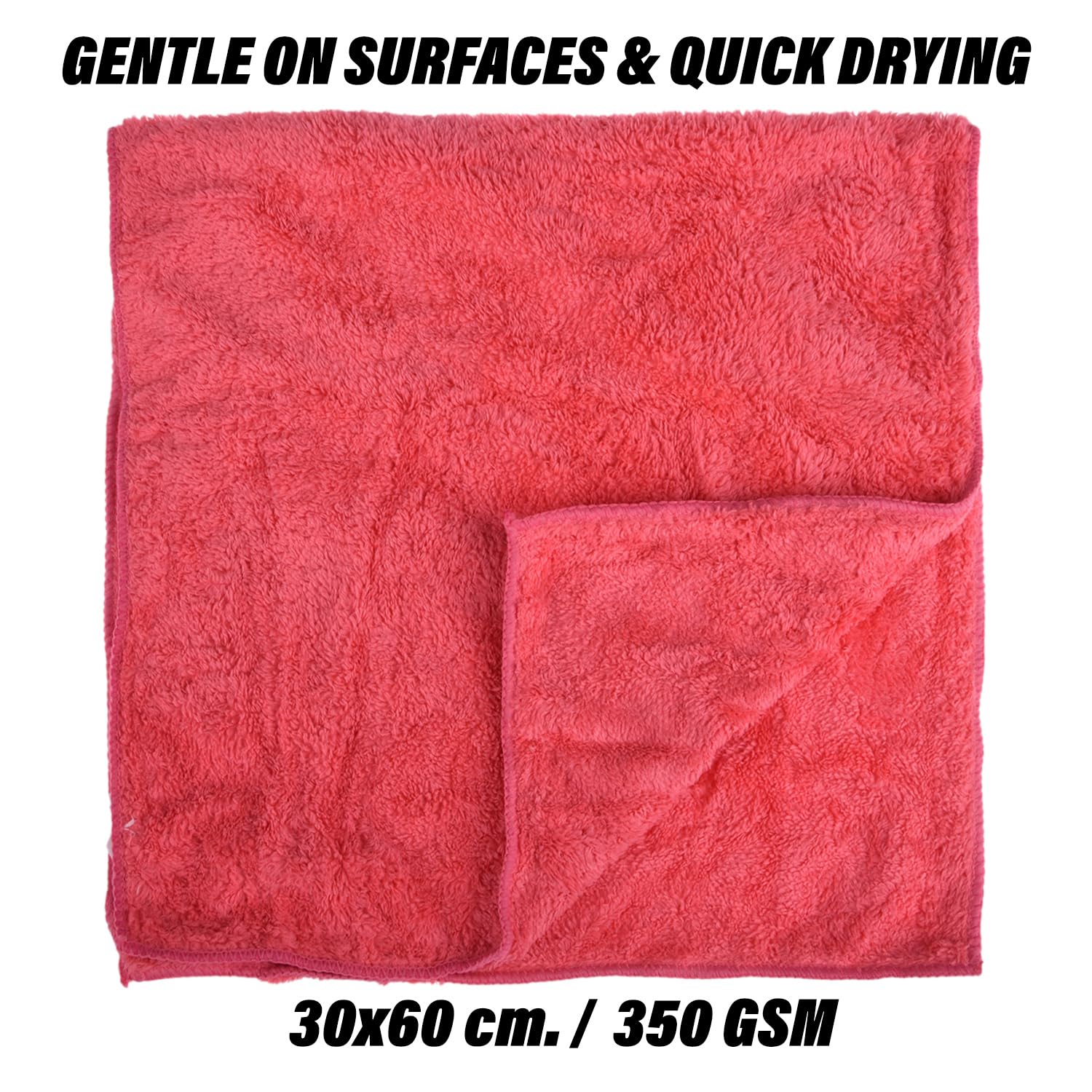 Urbane Home Cleaning Towel | Reusable Cleaning Cloths for Kitchen | Duster Towel for Home Cleaning | 350 GSM Cleaning Cloth Towel for Car | Bike | 30x60 | Pack of 2 | Multi 1