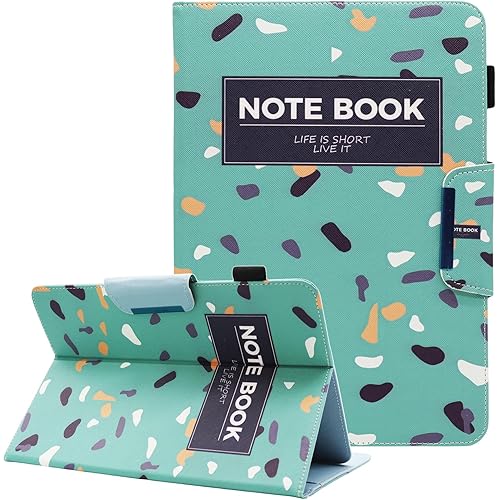 Universal 10 10.1 Inch Android Tablet Case, Multi-Angle Viewing Stand PU Leather Wallet Tablet Case for 9 10 10.1 Inch and More 9.0" - 10.5" Tablet, Notebook