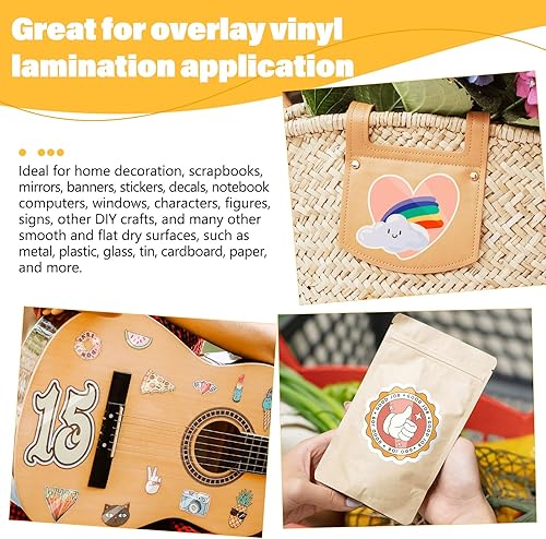 Vista 28 de TECKWRAP Hojas laminadas holográficas para calcomanías, hojas laminadas de vinilo autoadhesivas, papel adhesivo holográfico, vinilo transparente