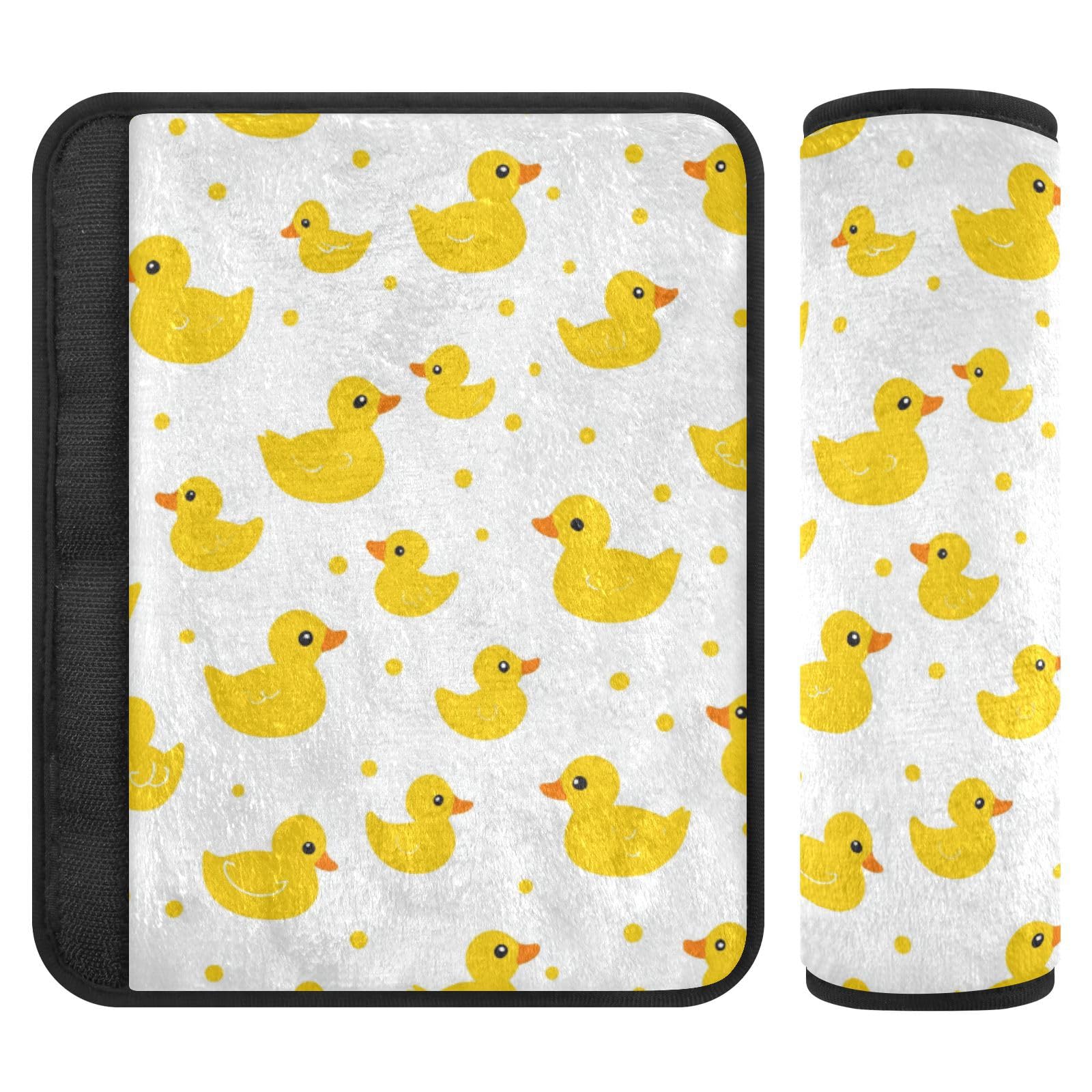 Seat Belt Covers 2 Pack Yellow Duck Car Seat Strap Covers Super Soft Car Seat Neck Cover for Boys Girls Adults Babies S