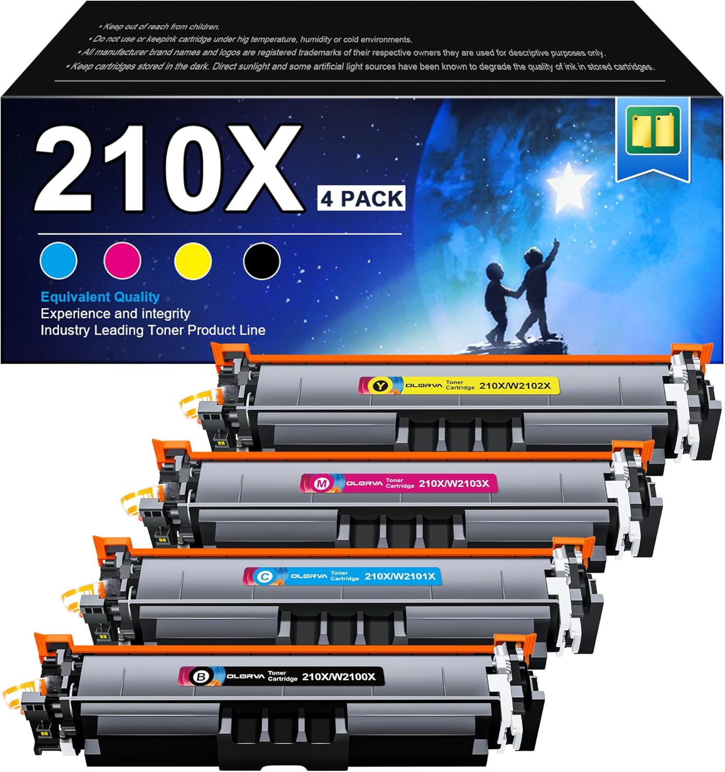 OLORVA 210X/210A Toner 4 Pack for HP Color LaserJet Pro