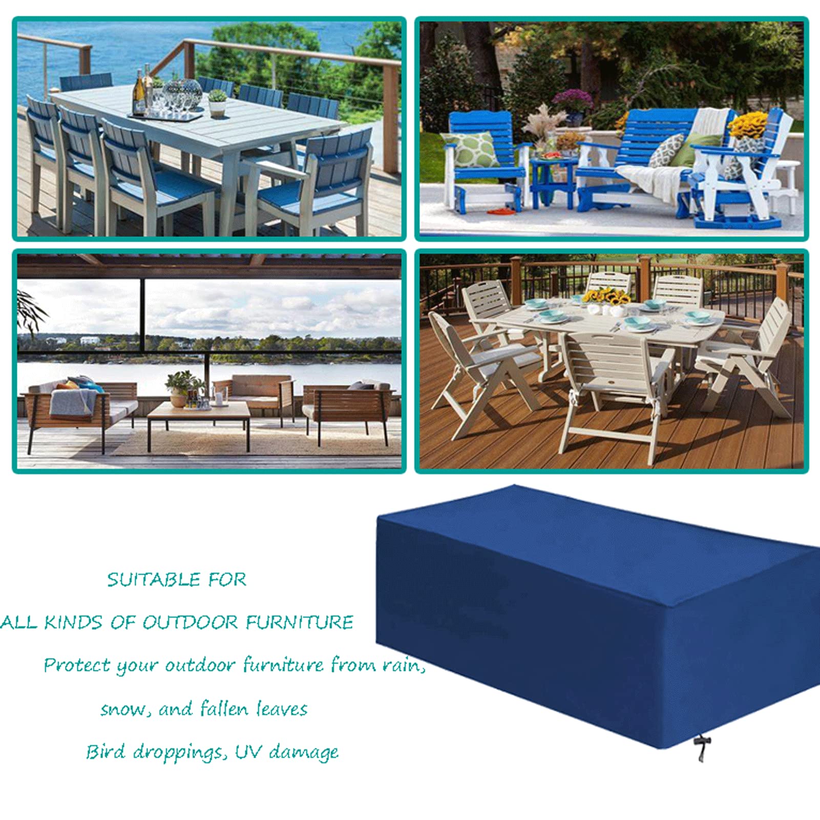 RURGLY Patio Sectional Sofa Cover 71