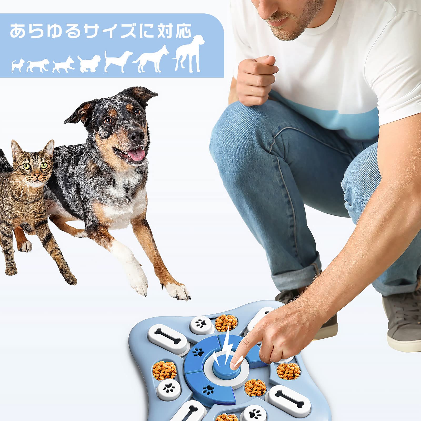 WXVOVXW 犬 玩具 犬 おもちゃ 犬  ノーズワーク 犬 ノーズワークマット 犬  犬 おもちゃ 音が鳴る 犬 ペット食器 分離不安 ストレス解消 脳トレ 集中力向上 嗅覚訓練 運動不足 早食い防止 小/中/大型犬（S字型）