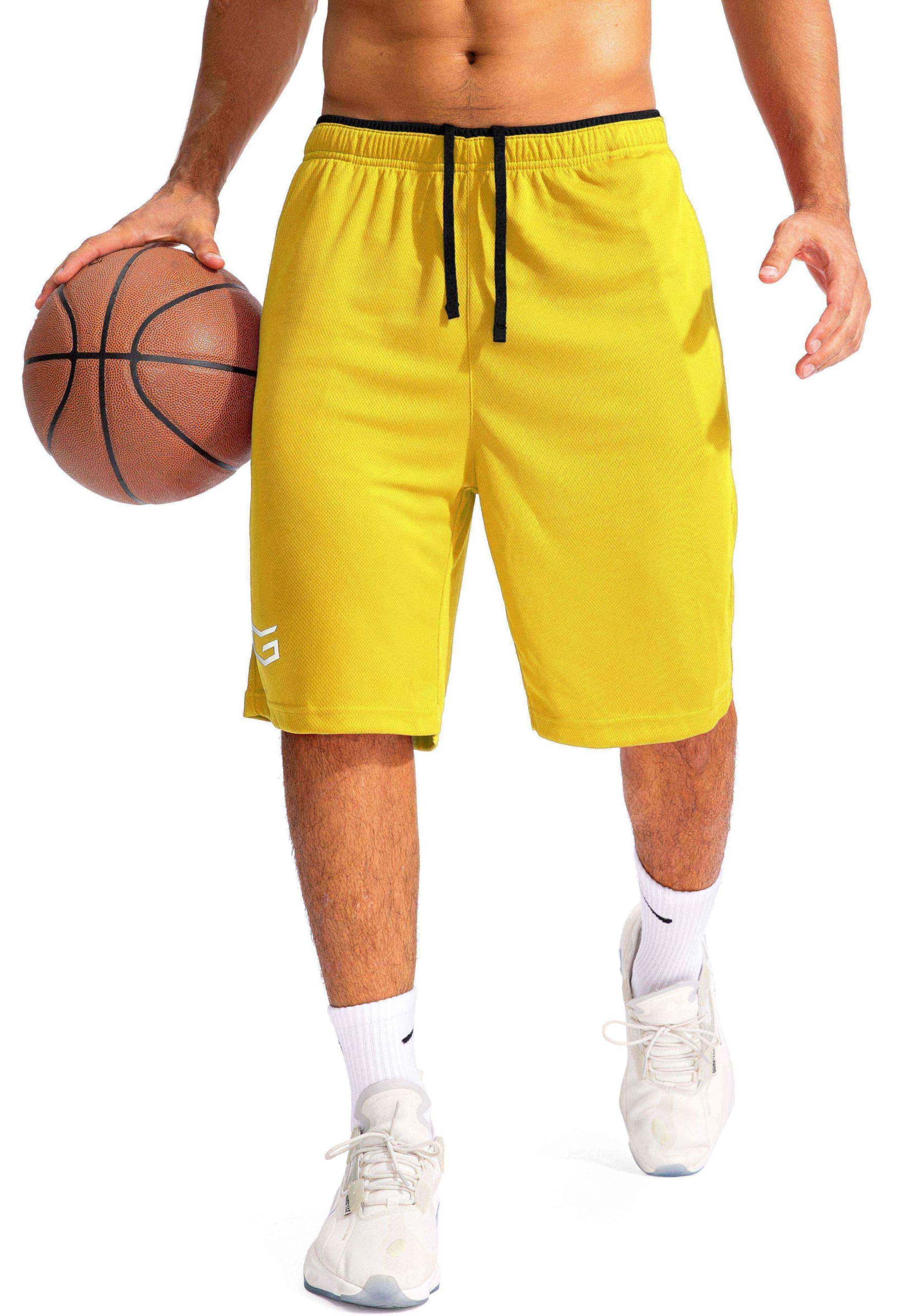 G Gradual Mens Basketball Shorts With Zipper Pockets Lightweight