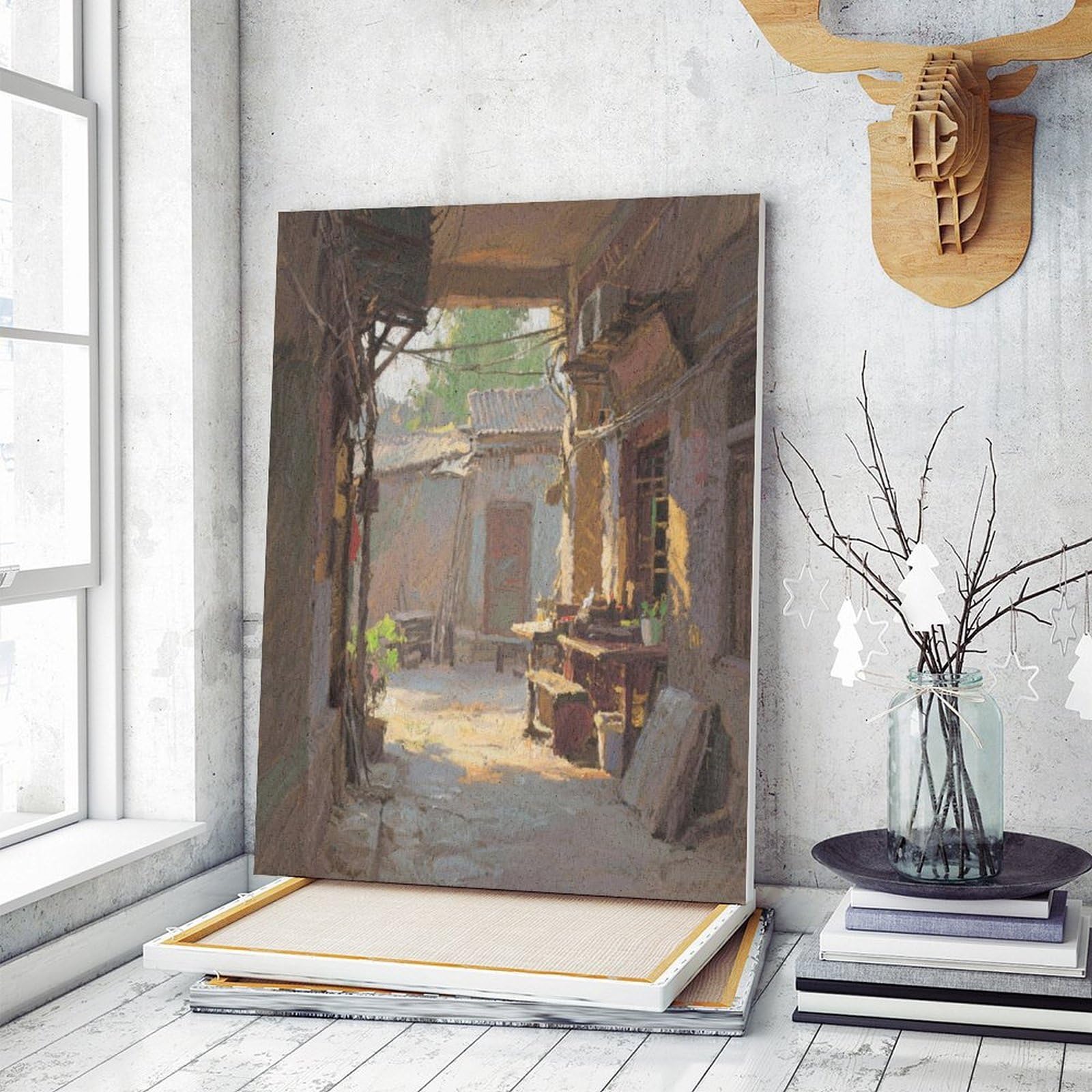 KOAYUBFC Malen nach Zahlen Kit für Erwachsene Anfänger Erwachsene Malen nach Zahlen Kits auf Leinwand DIY Acryl Ölfarben Malerei mit Pinseln für Geschenk Home Wall Decor