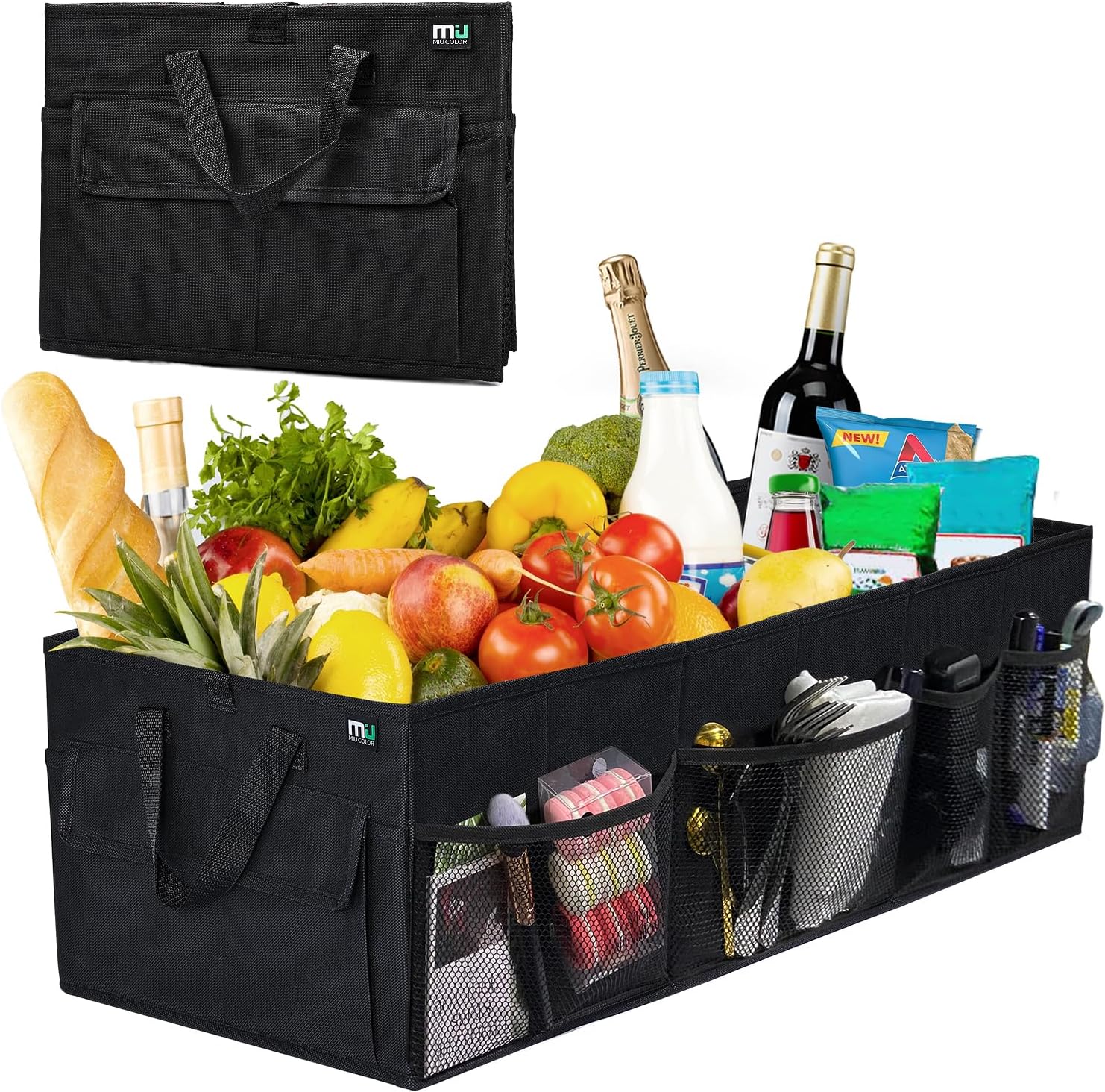 Amazon.com: AUTOARK Multipurpose Car Trunk Organizer with Straps,Non ...