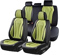 Vista 24 de Coverado Fundas de Asiento, Fundas de Asiento de Coche para Asientos Delanteros, Funda de Asiento de Coche Roja, Fundas de Asiento de Coche
