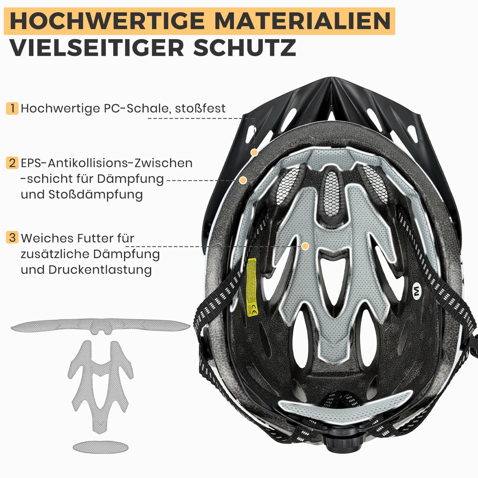 LeapBeast Fahrradhelm Kinder, Verstellbarer Kinderhelm für Jungen und Mädchen im Alter von 3-13 Jahren, Mehrere Belüftungen Helm, Multisport-Kinderhelm mit Visier, Schutzhelm