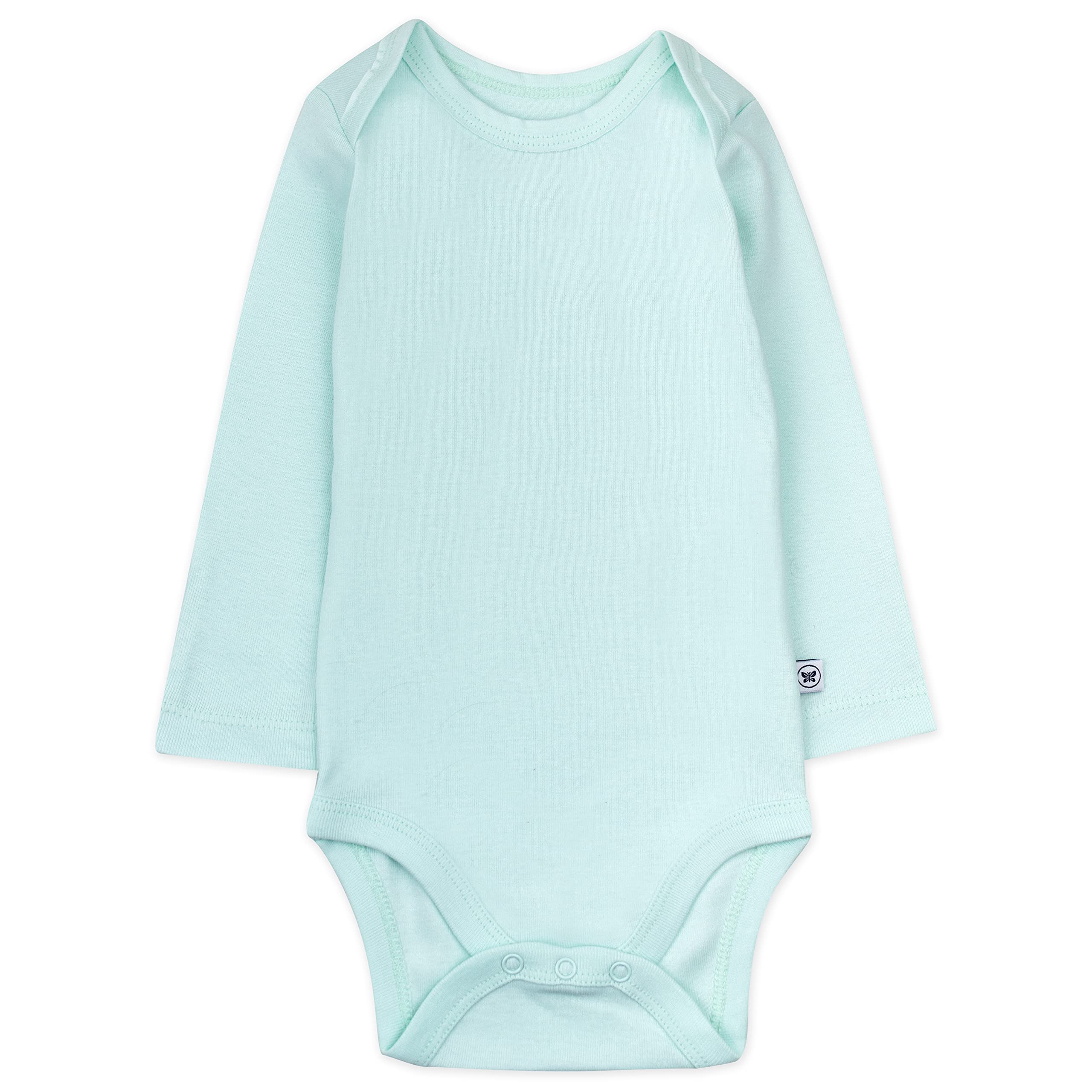 HonestBaby 5-pak body z długim rękawem 100% organiczna bawełna dla niemowląt chłopców, zestaw unisex koszulka dziecięca, zestaw 5 porannych górach, 6-9 miesięcy chłopiec, Zestaw 5 porannych gór, 6-9