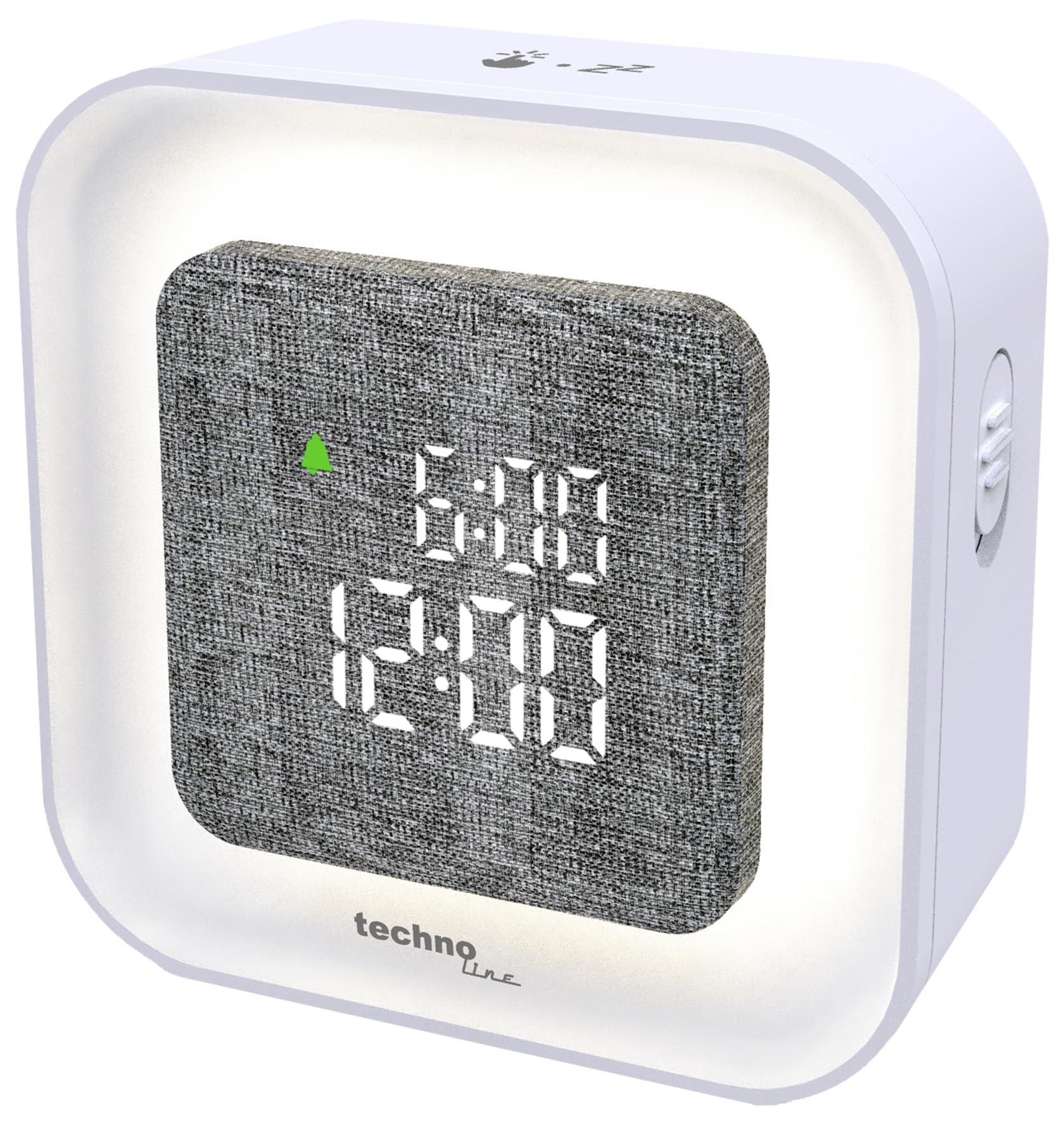 Technoline Alarm Clock, White/Grey, 98 x 98 x 39 mm
