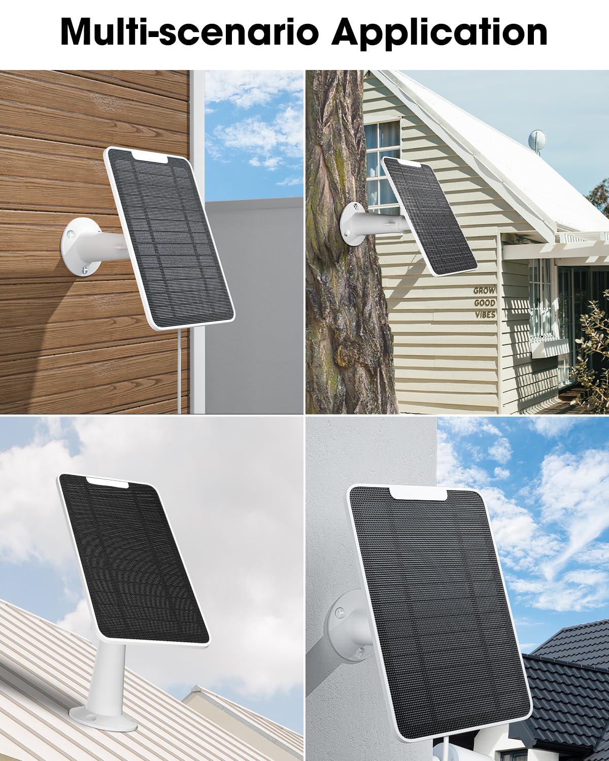 Caricatore per pannello solare da 6 W, compatibile con Google Nest Camera per esterni e interni (versione a batteria), alimentazione solare per Google Nest Cam, IP65 resistente alle intemperie, con