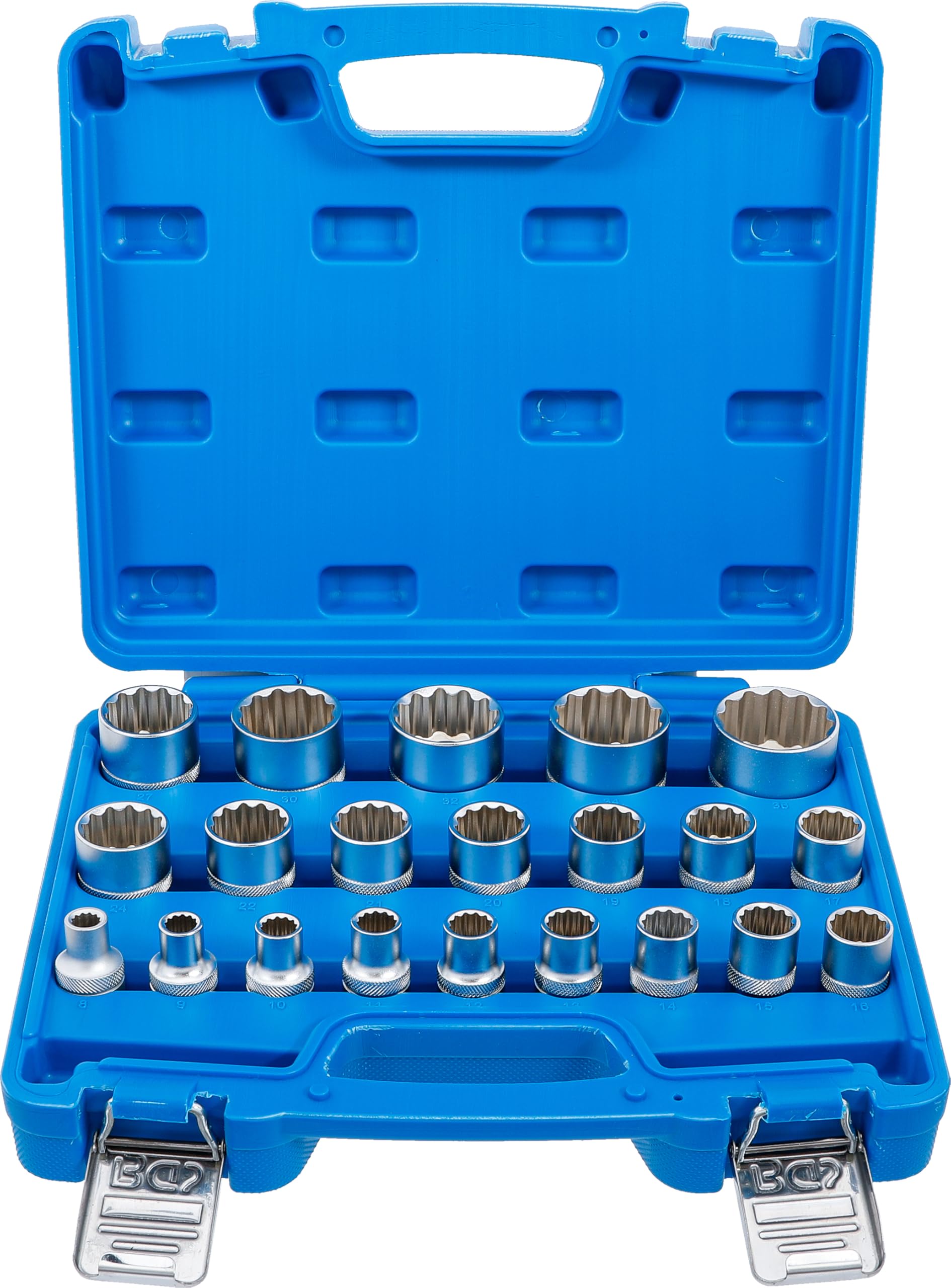 BGS 2267 | Juego de llaves de vaso 12 caras | entrada 12,5 mm (1/2") | 8 - 36 mm | 21 piezas