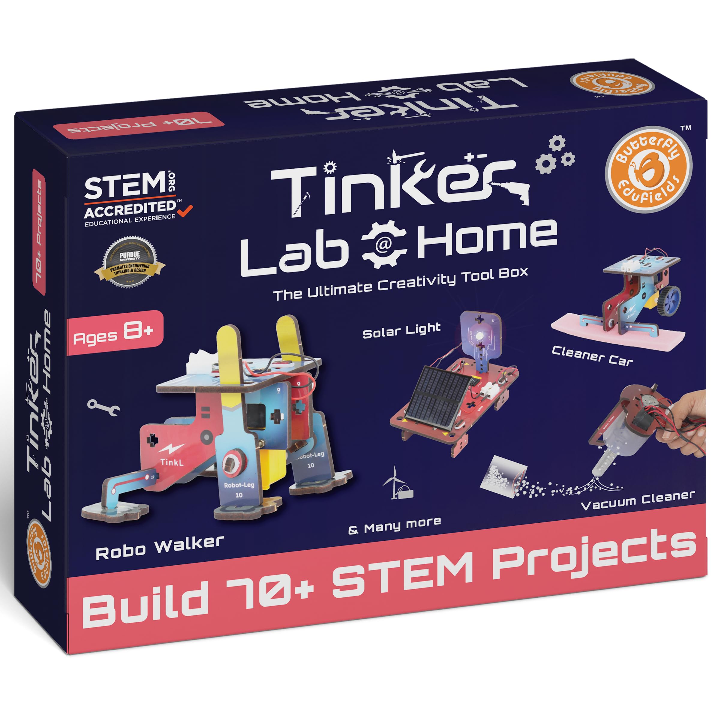 Photo 1 of Butterfly EduFields 70+ Jumbo STEM Projects Kit for Kids Age 12-14 | Engineering & STEM Robotic Kits for 8-12 Year Olds | Electronics Circuits | Best Birthday Gift for Kids Age 12-14