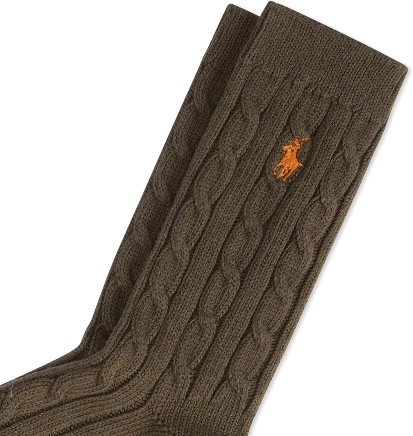 POLO RALPH LAUREN Women's Cable Solid Color Crew Socks - Image 3
