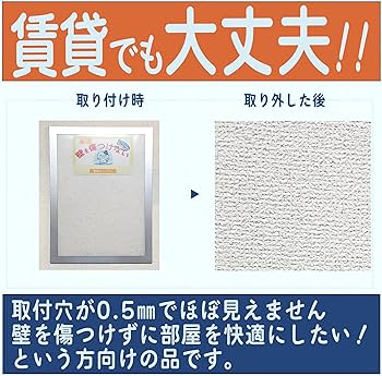Amazon.co.jp: キズナシリーズ 壁を傷つけない A4 2枚組 壁掛け フォト