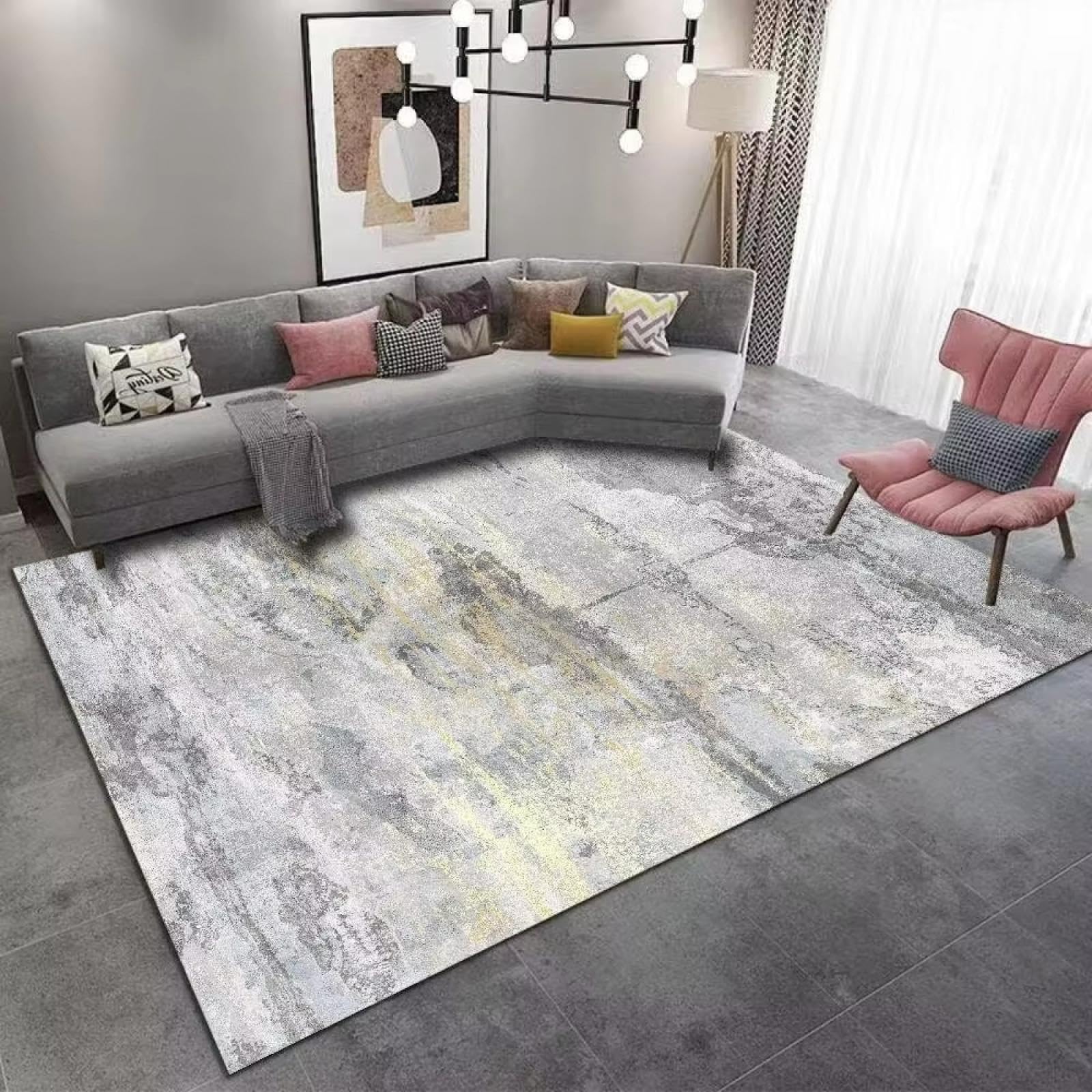 Alfombra lavable antideslizante estilo lavado de tinta que no se mueve de su sitio