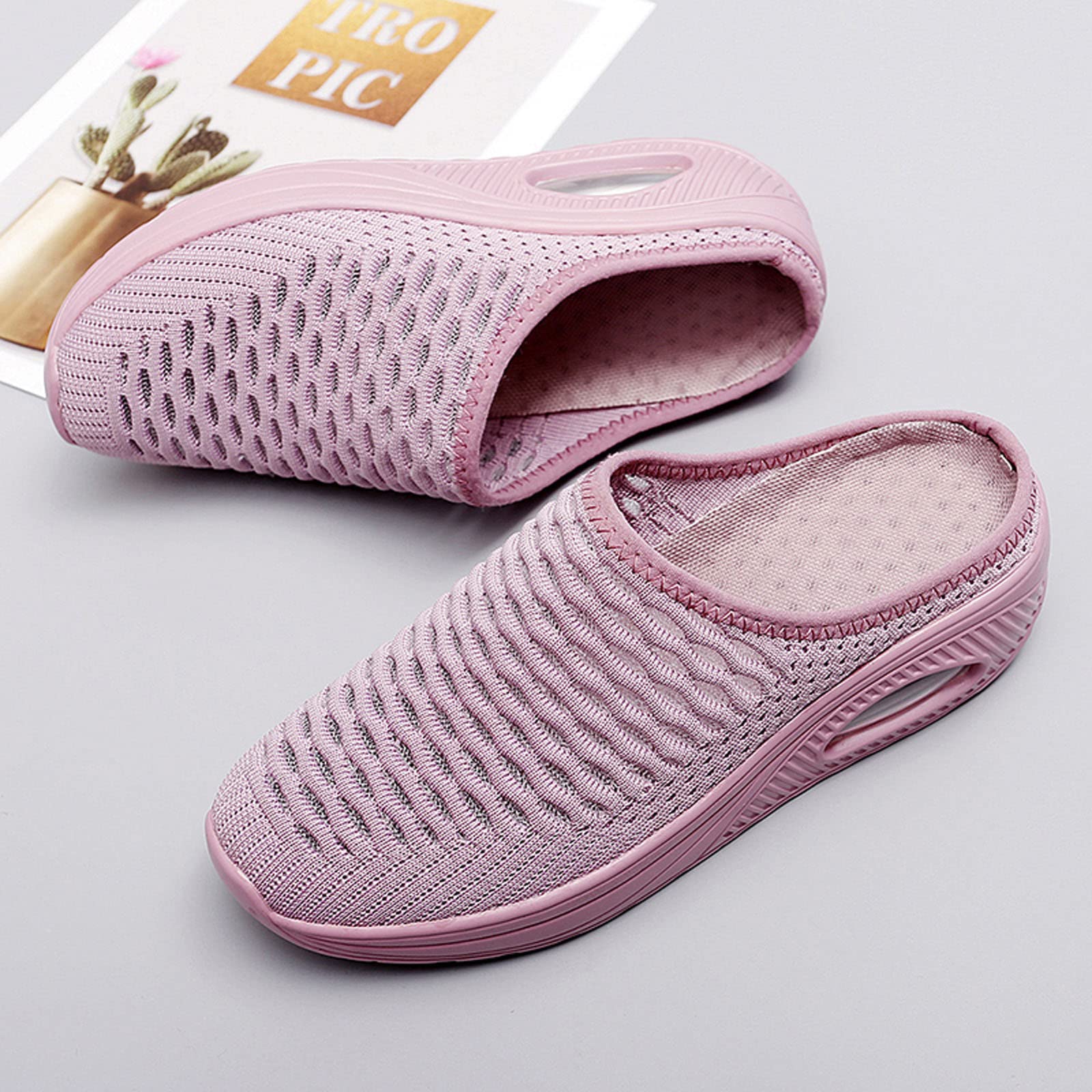 Meidiastra Damskie klapki chodaki lekka platforma z siatki pantofle kapcie buty ogrodowe buty plażowe wsuwane na co dzień trampki