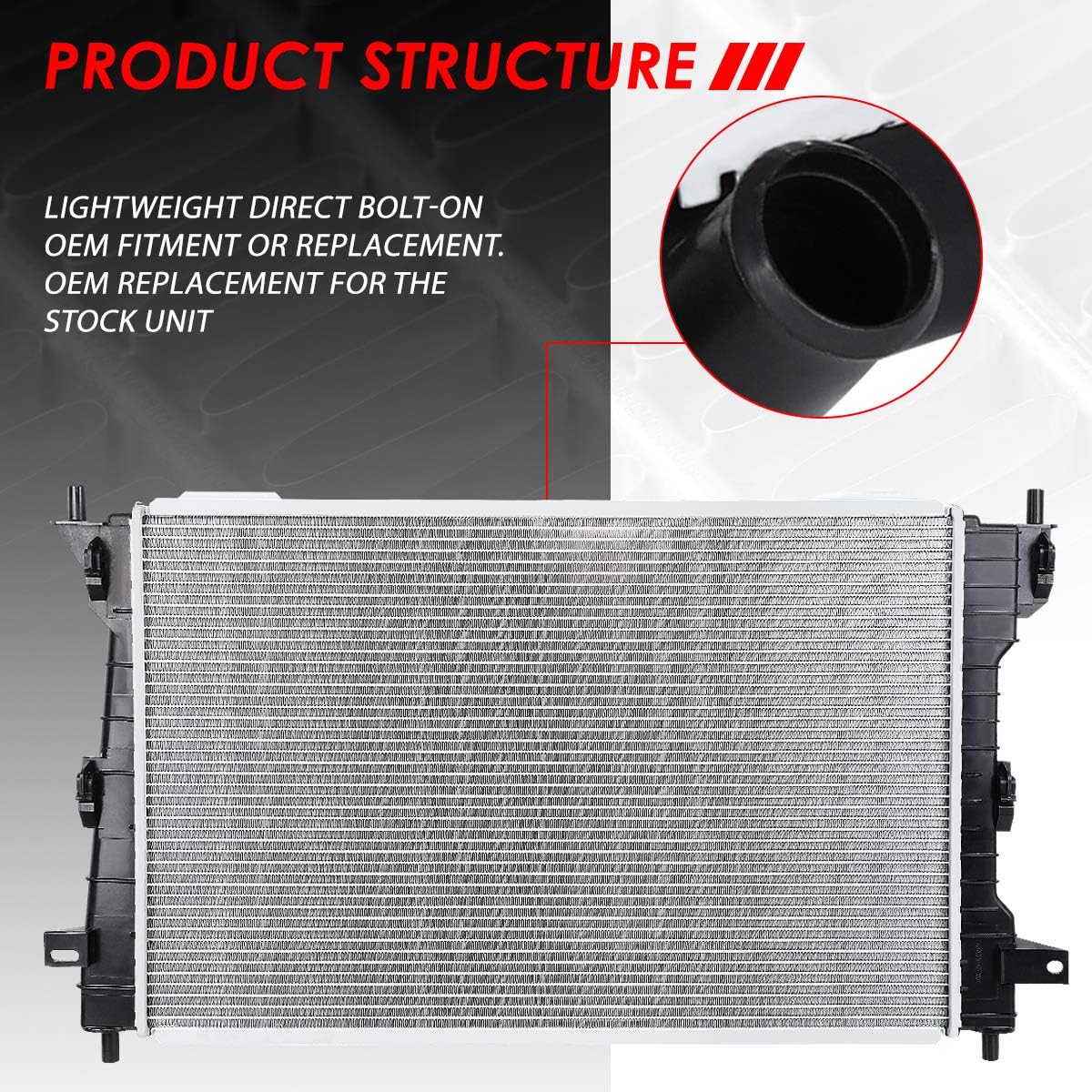 Auto Dynasty Radiator Compatible with 98-05 Ford Crown Victoria Mercury Grand Marquis Maurader at, DPI 2157 Factory Style 1-Row Cooling Radiator, Aluminum Core